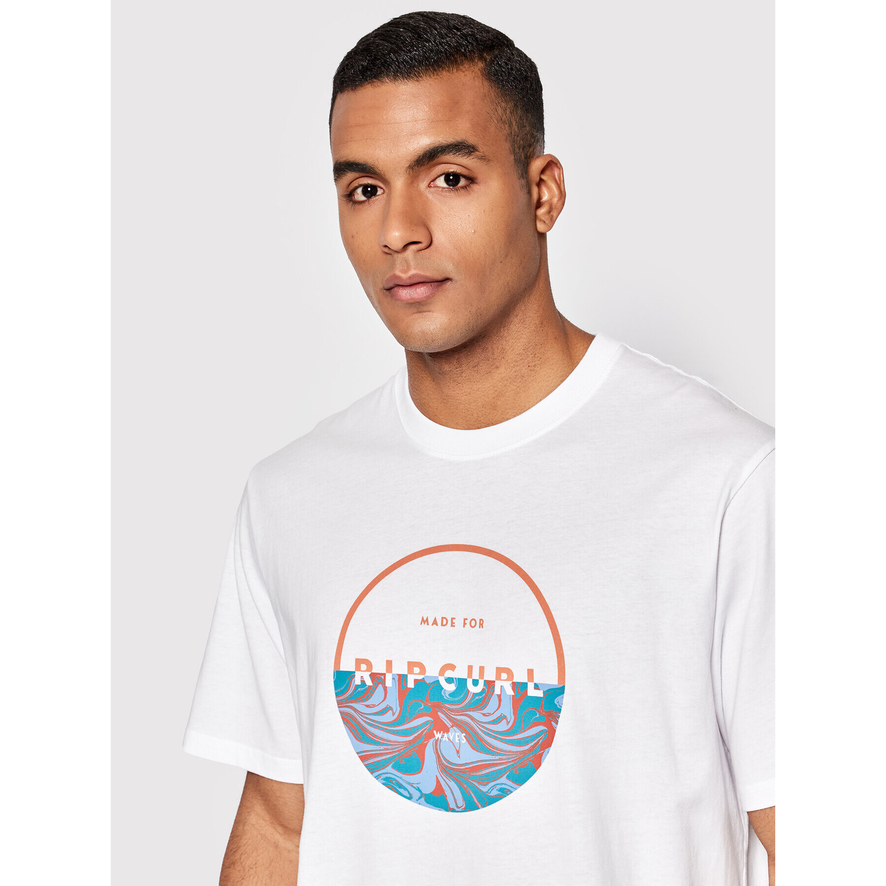 Rip Curl Majica Fill Me Up CTEXU9 Bela Relaxed Fit - Pepit.si