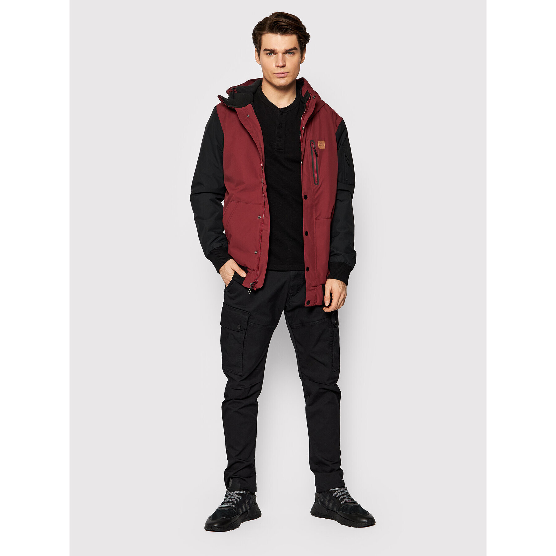 Rip Curl Zimska jakna Traction SCJEB4 Bordo rdeča Regular Fit - Pepit.si