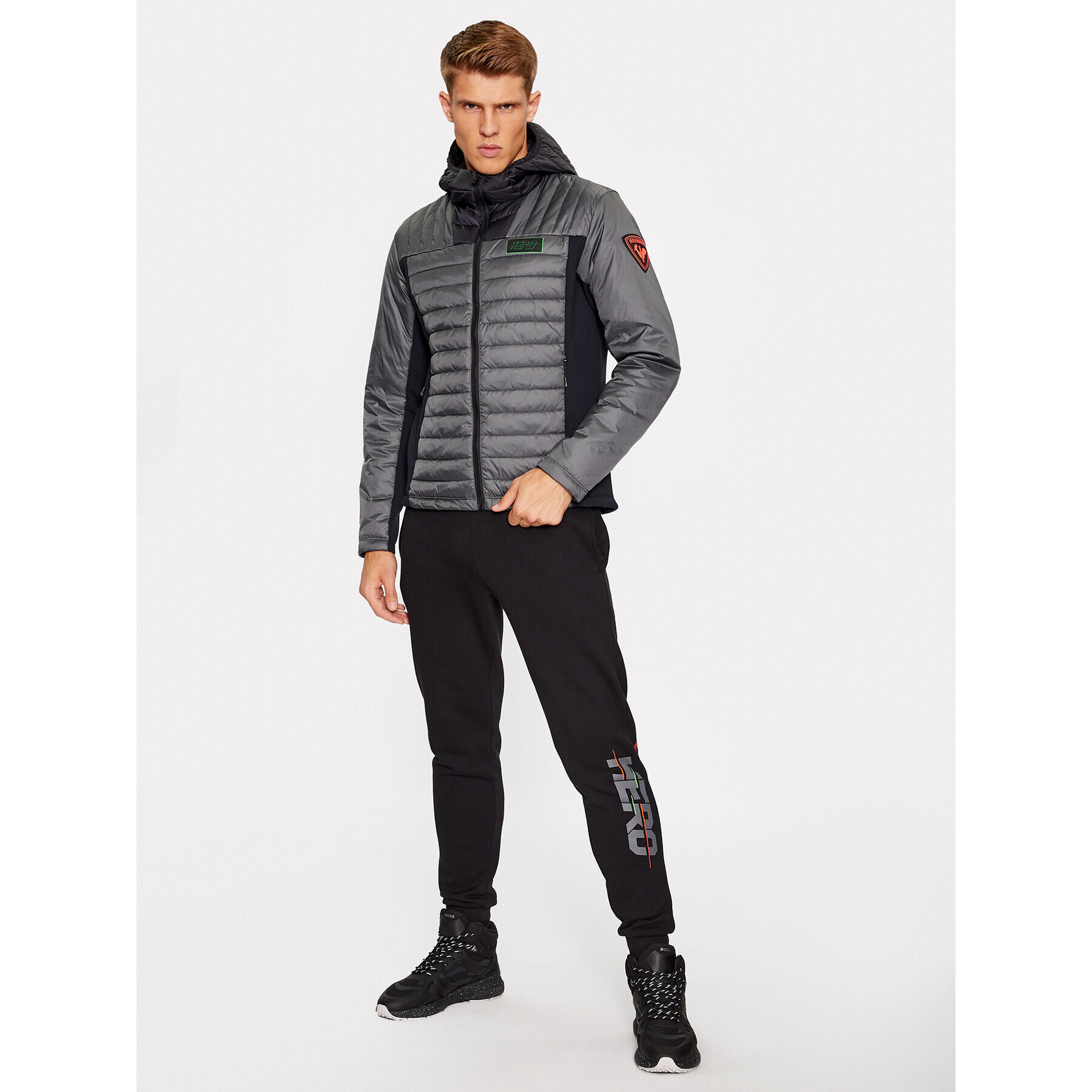 Rossignol Puhovka Hero Hybrid Light Jkt RLMMJ32 Siva Regular Fit - Pepit.si