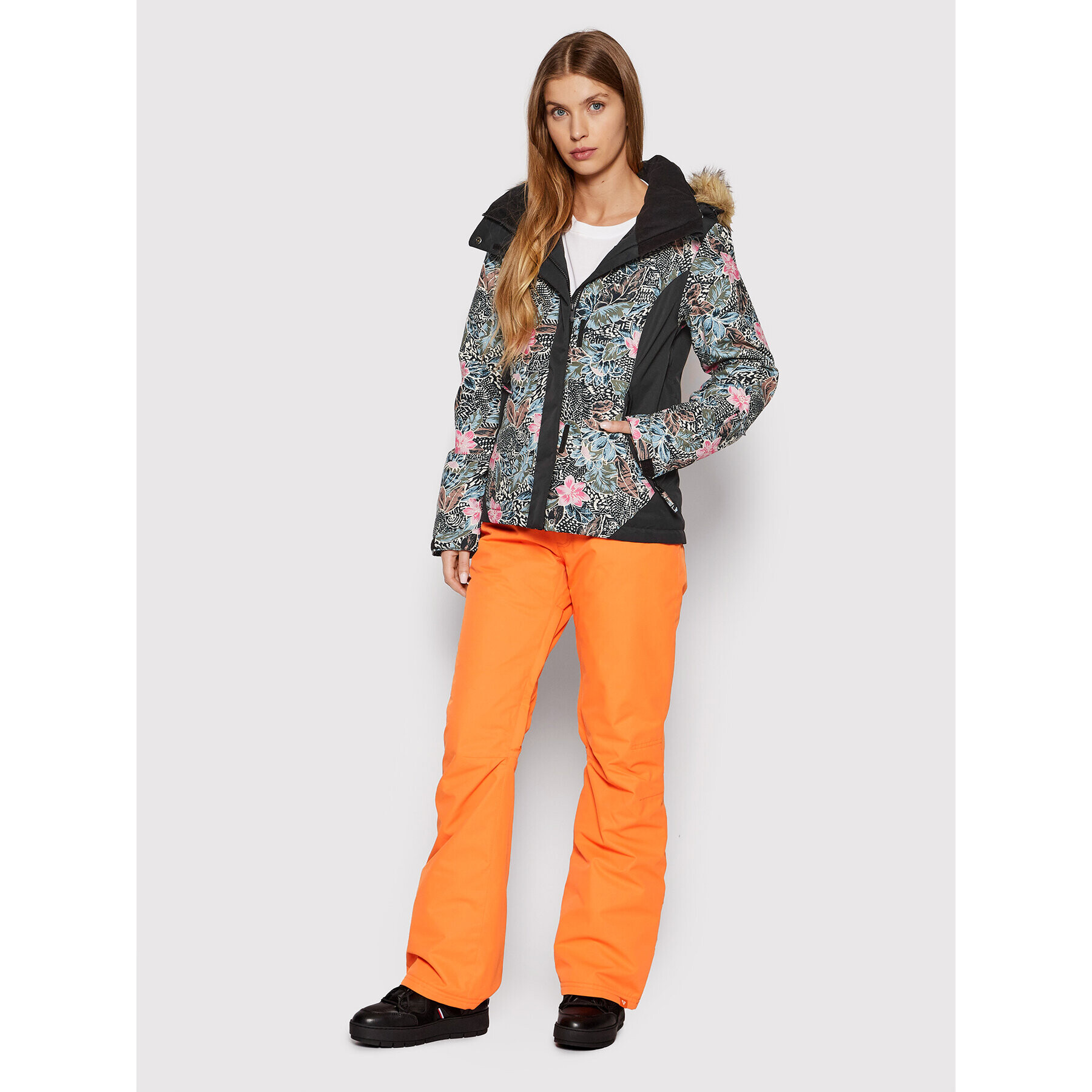 Roxy Hlače za snowborad Backyard ERJTP03167 Oranžna Regular Fit - Pepit.si