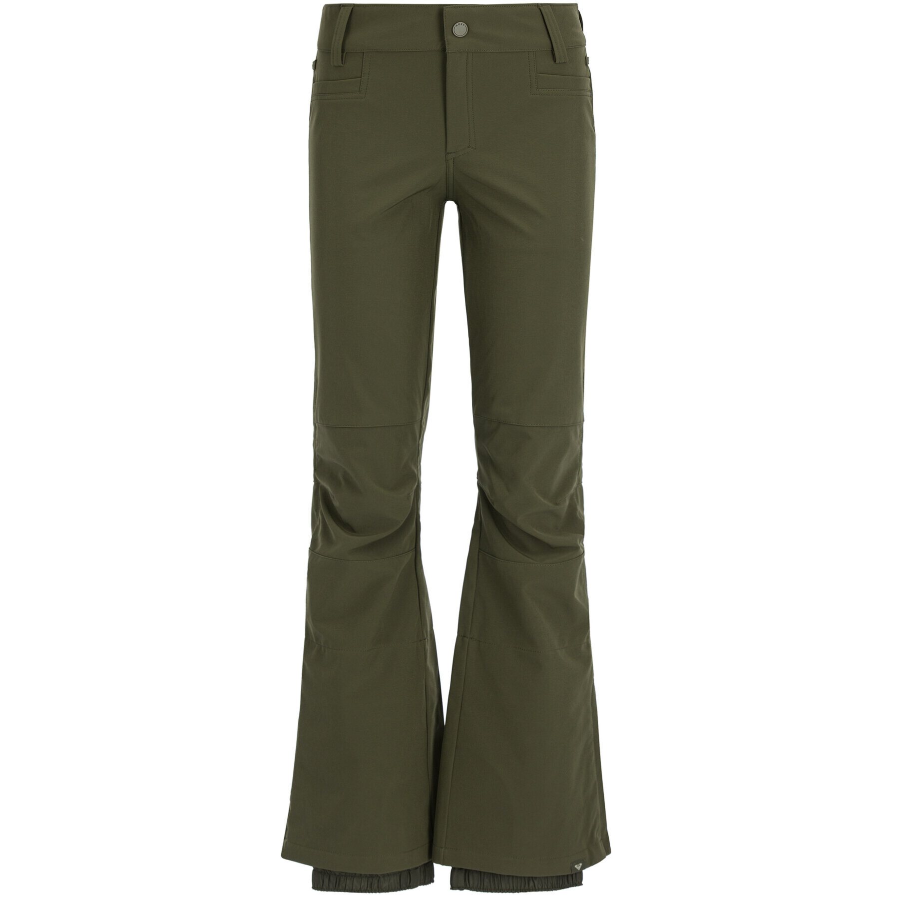 Roxy Hlače za snowborad Creek ERJTP03089 Zelena Skinny Fit - Pepit.si