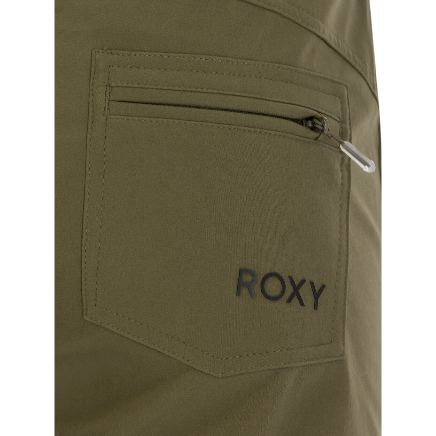 Roxy Hlače za snowborad Creek ERJTP03089 Zelena Skinny Fit - Pepit.si