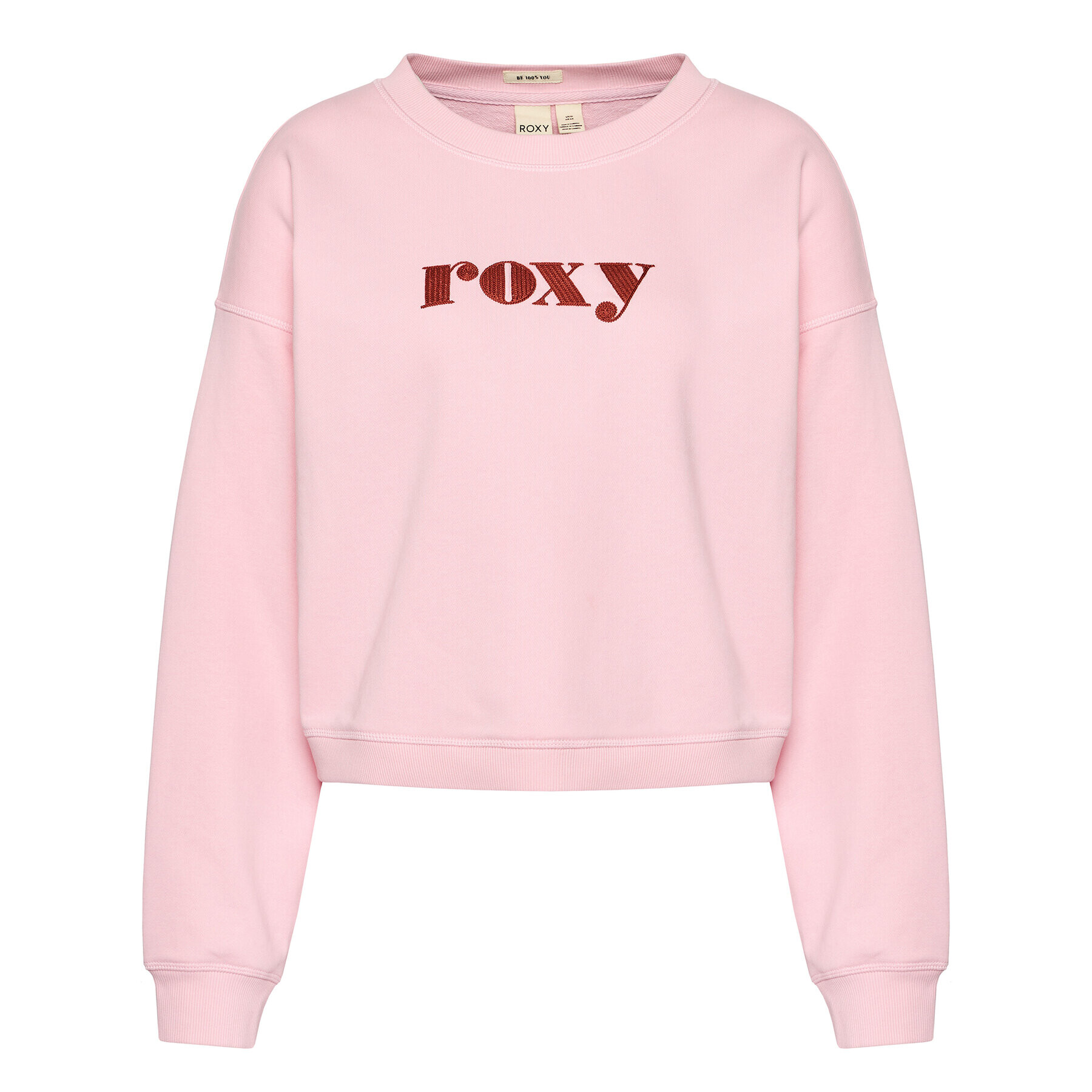 Roxy Jopa Break Away Crew ERJFT04394 Roza Regular Fit - Pepit.si