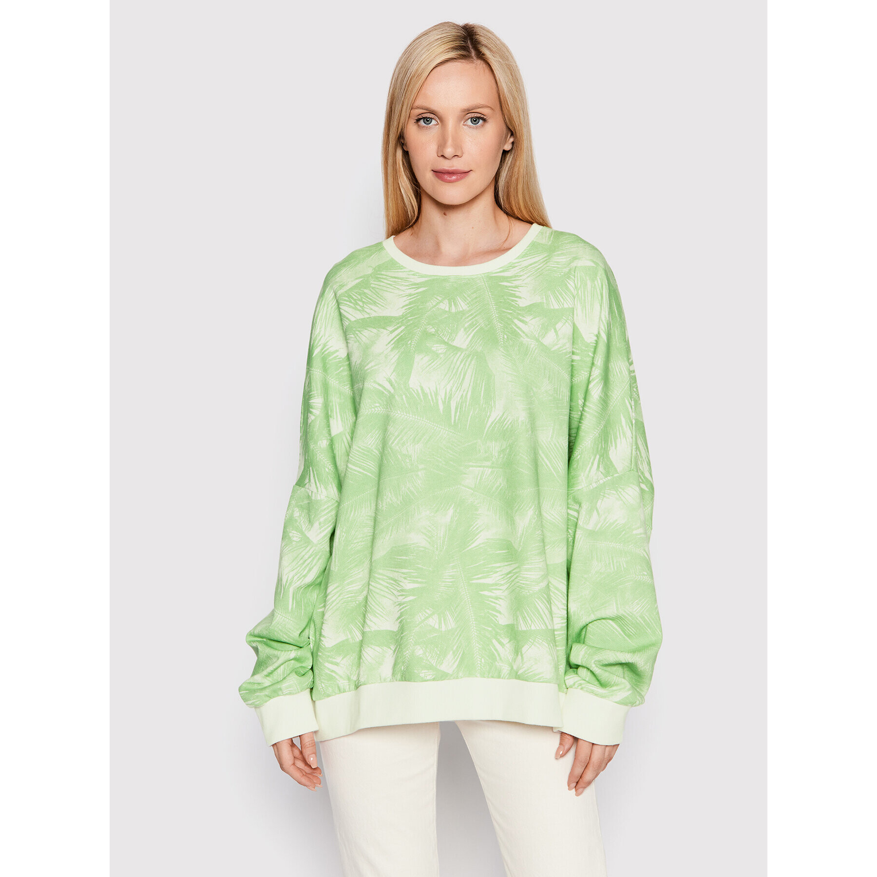 Roxy Jopa Bright Sunshine ARJFT04031 Zelena Oversize - Pepit.si