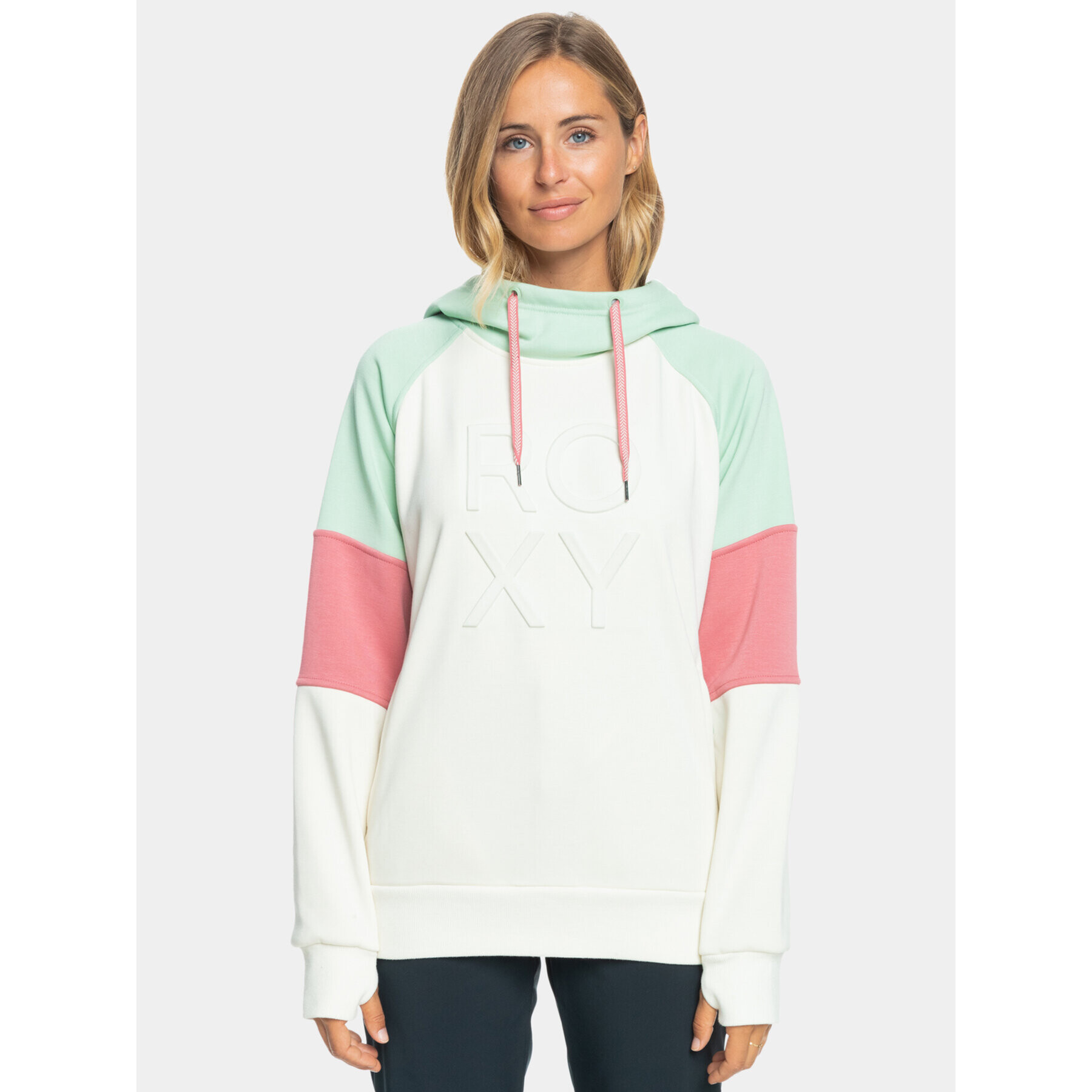 Roxy Jopa Liberty Hoodie Otlr ERJFT04711 Écru Regular Fit - Pepit.si