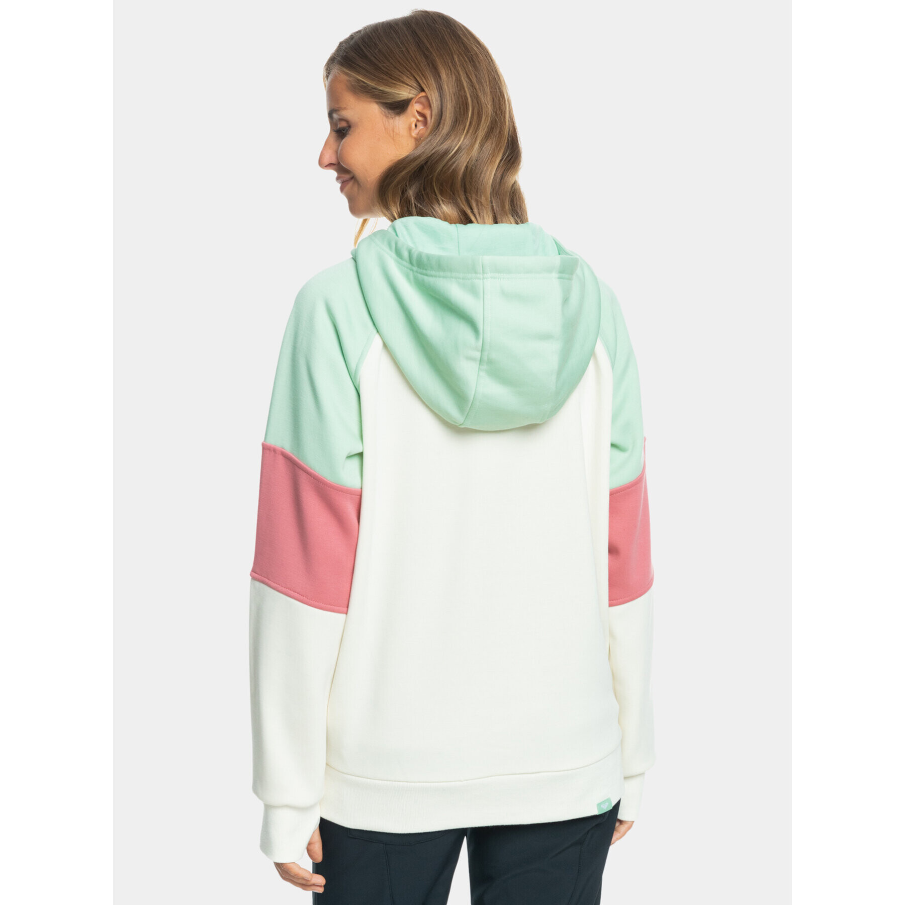 Roxy Jopa Liberty Hoodie Otlr ERJFT04711 Écru Regular Fit - Pepit.si