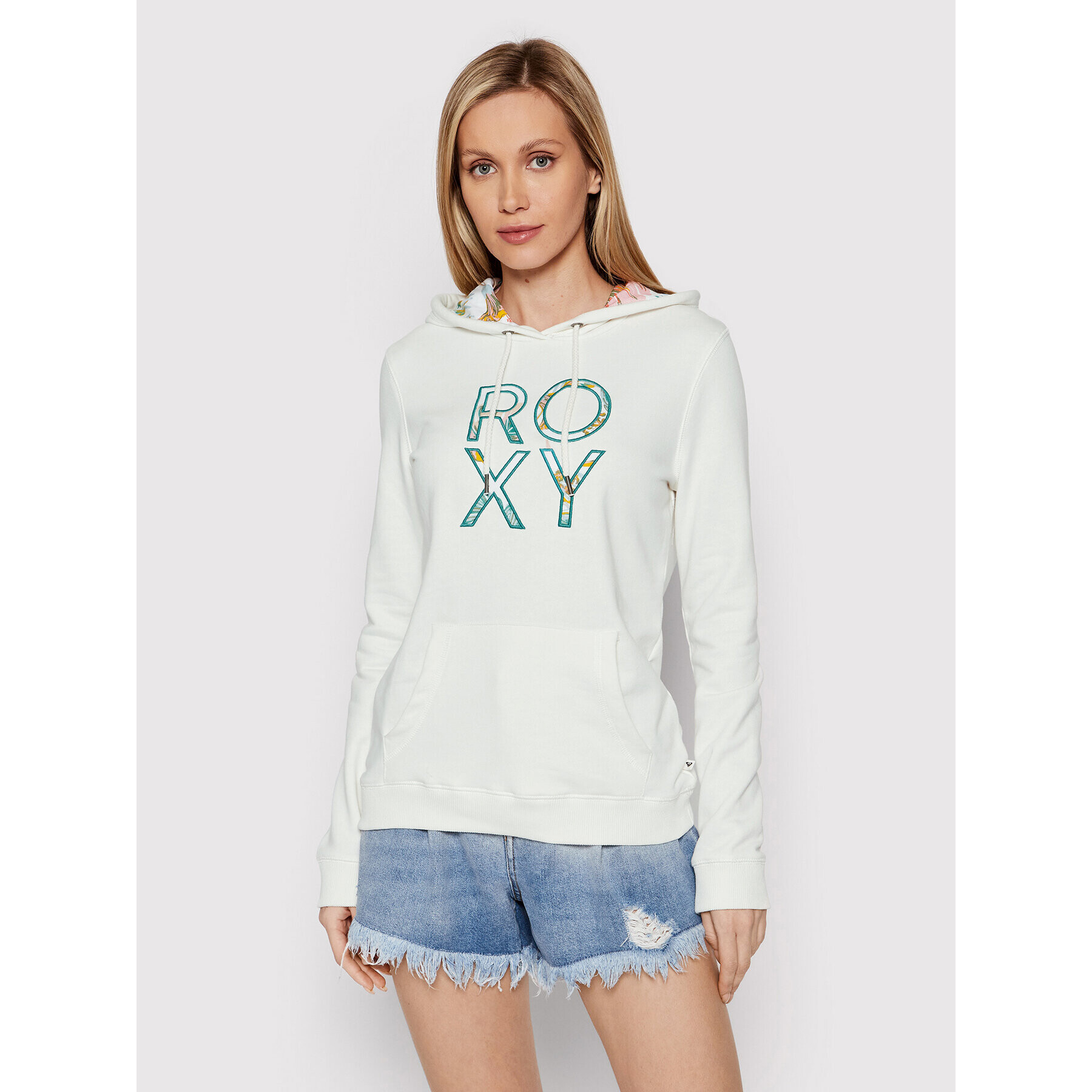 Roxy Jopa Right On Time ERJFT04515 Bela Relaxed Fit - Pepit.si