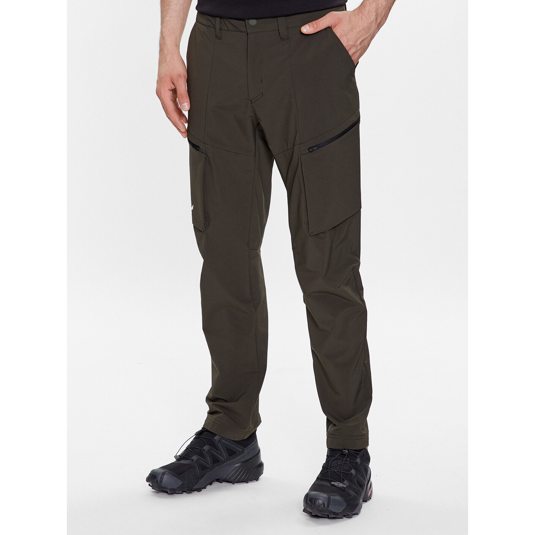 Salewa Pohodne hlače Puez 28310 Khaki Regular Fit - Pepit.si