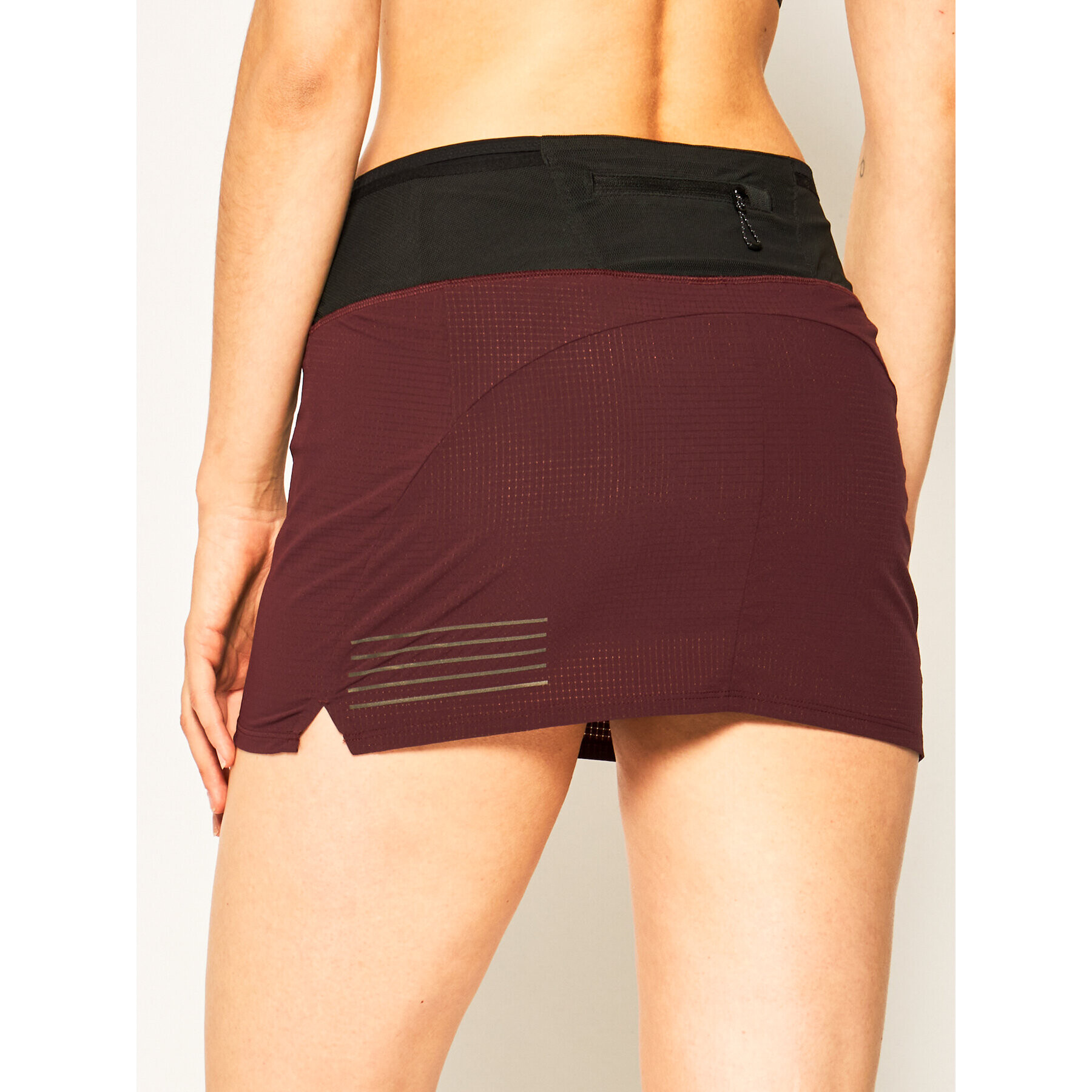 Salomon Prešito krilo Sense Skort LC1280700 Bordo rdeča Regular Fit - Pepit.si