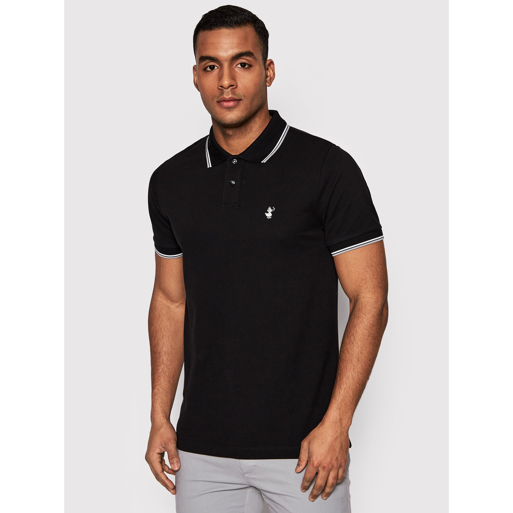 Save The Duck Polo majica DR0136M BATE14 Črna Regular Fit - Pepit.si