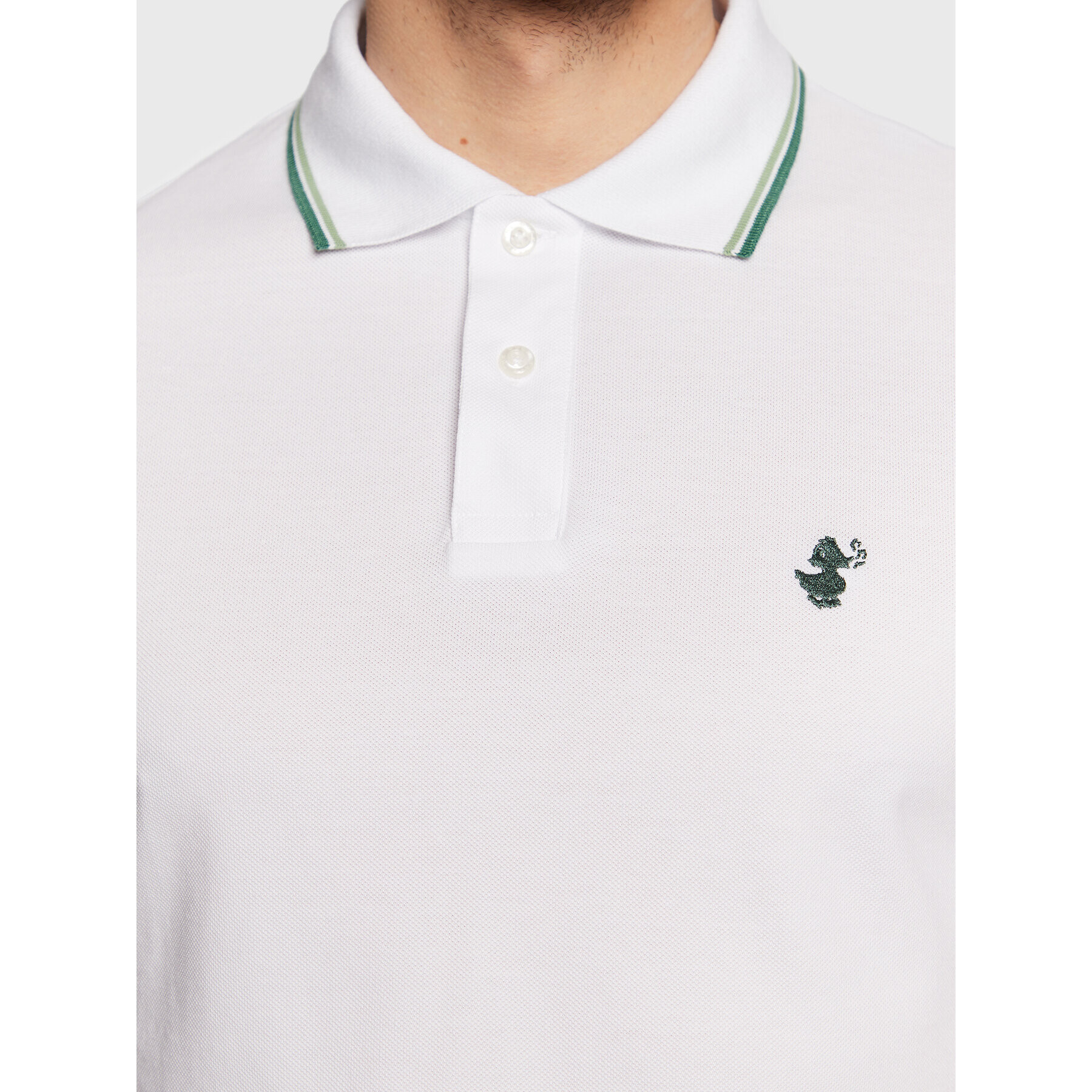 Save The Duck Polo majica DR0136M BATE16 Bela Regular Fit - Pepit.si