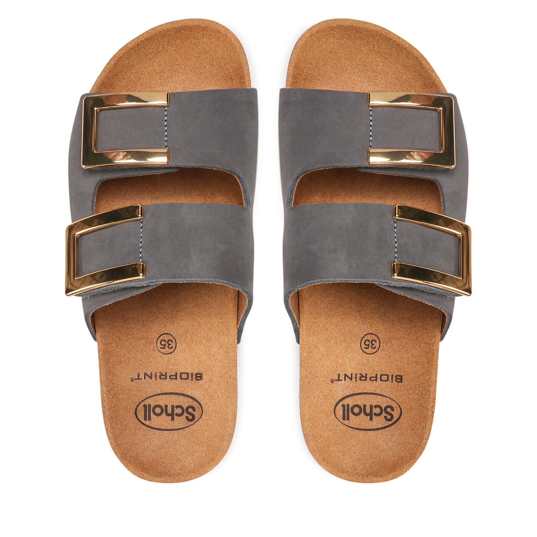 Scholl Natikači Monterey 2 Straps MF29843 1601350 Siva - Pepit.si