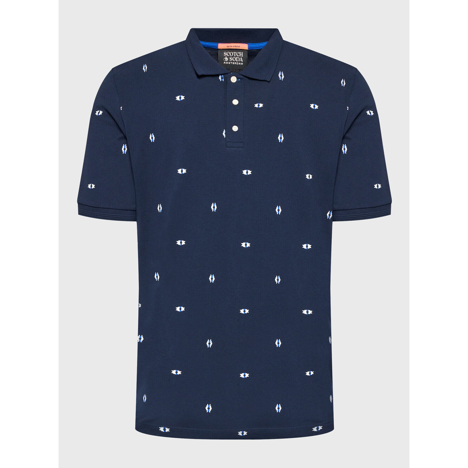 Scotch & Soda Polo majica 167374 Mornarsko modra Regular Fit - Pepit.si