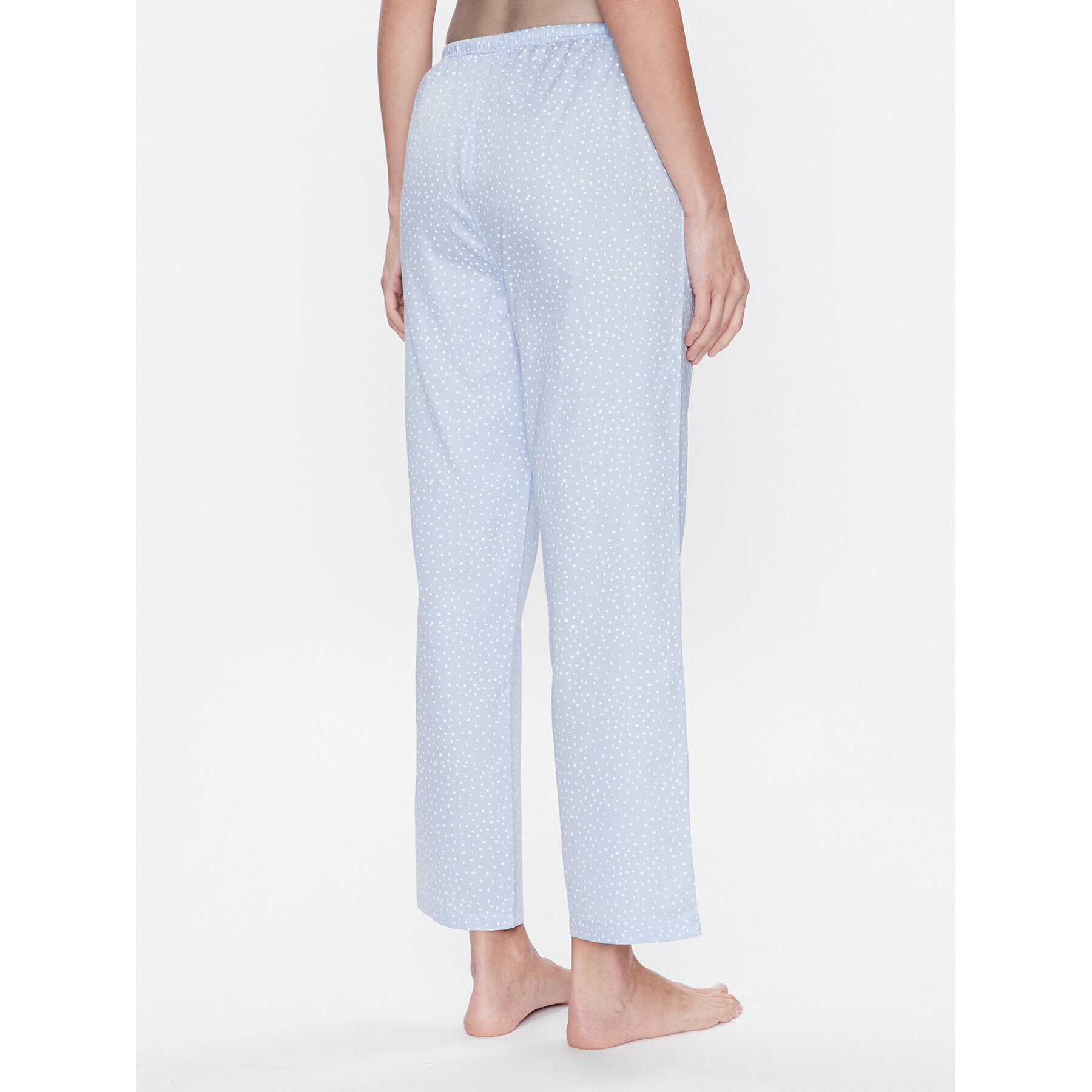 Seidensticker Spodnji del pižame Woven Satin Pajama Pant Modra Straight Fit - Pepit.si