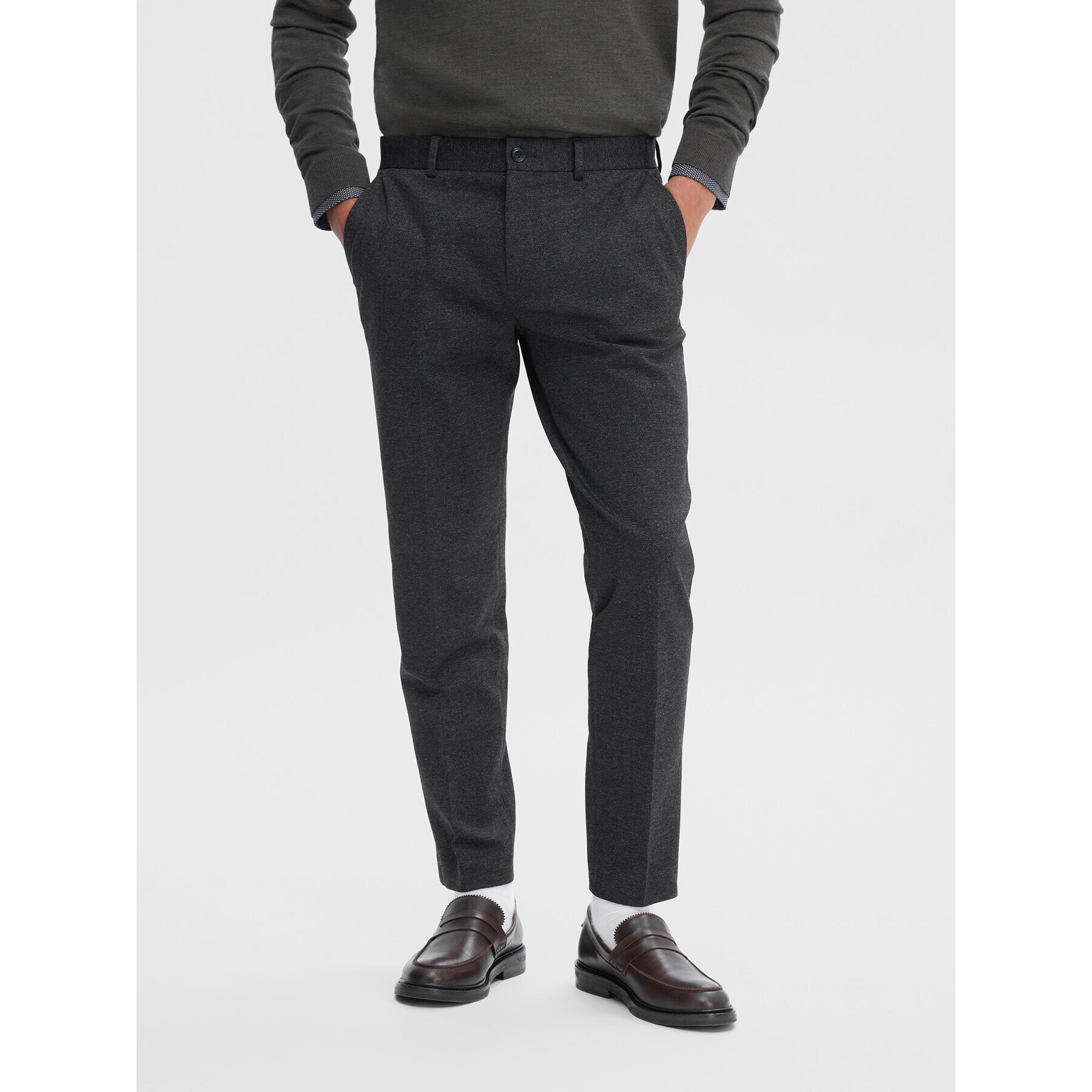 Selected Homme Hlače iz tkanine 16092651 Siva Slim Fit - Pepit.si