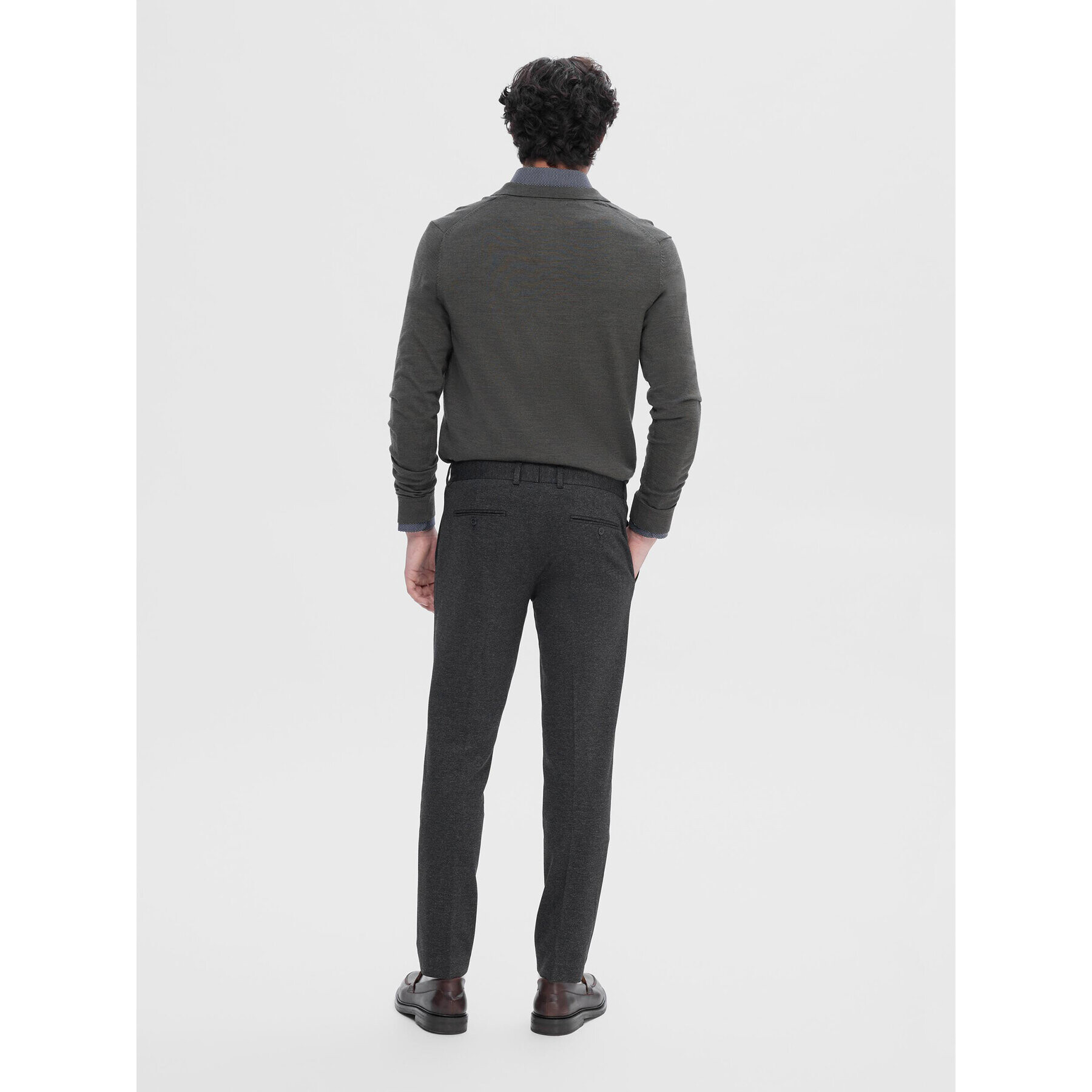 Selected Homme Hlače iz tkanine 16092651 Siva Slim Fit - Pepit.si