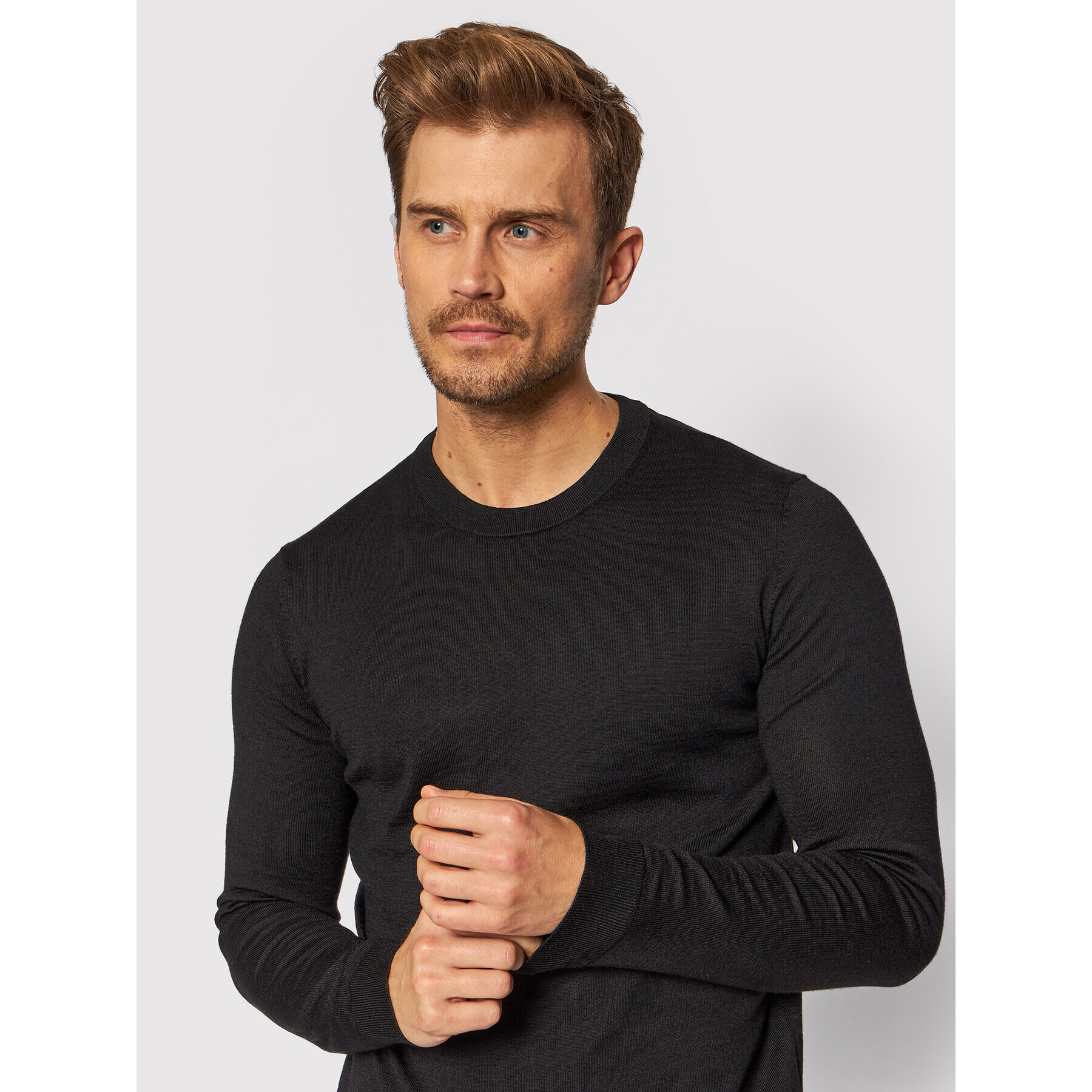 Selected Homme Pulover Town 16079772 Črna Regular Fit - Pepit.si