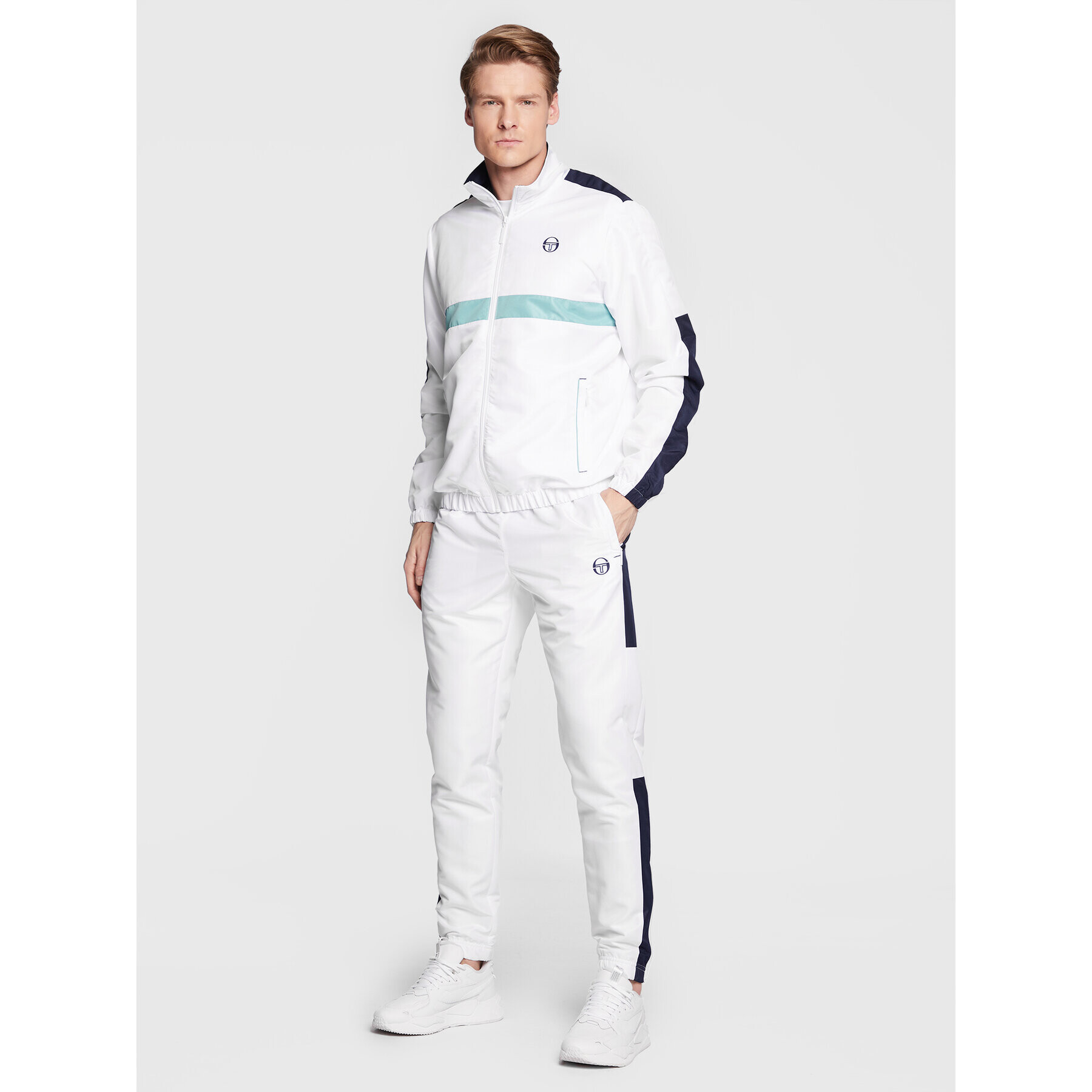 Sergio Tacchini Trenirka Ginnico 39839 Bela Regular Fit - Pepit.si