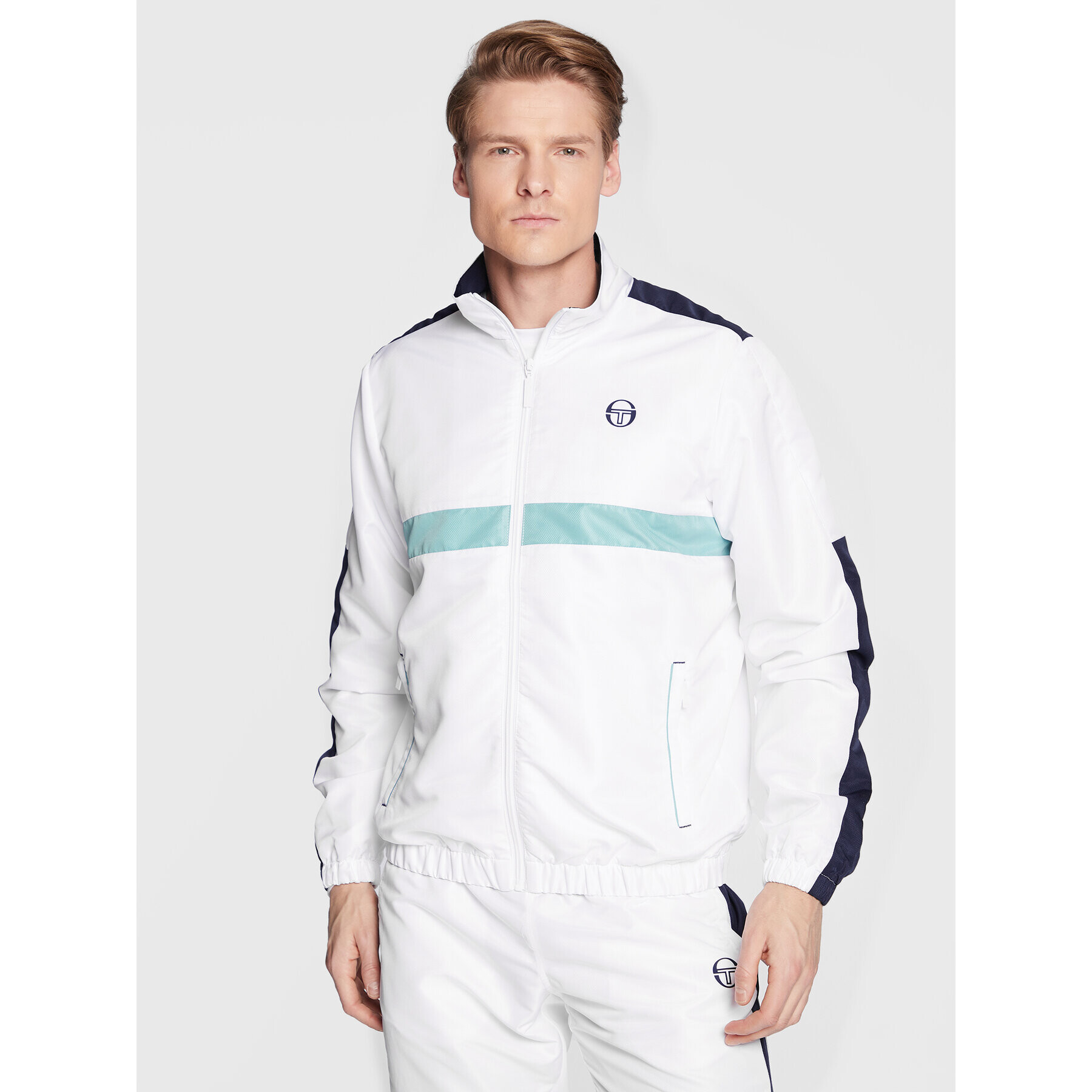 Sergio Tacchini Trenirka Ginnico 39839 Bela Regular Fit - Pepit.si