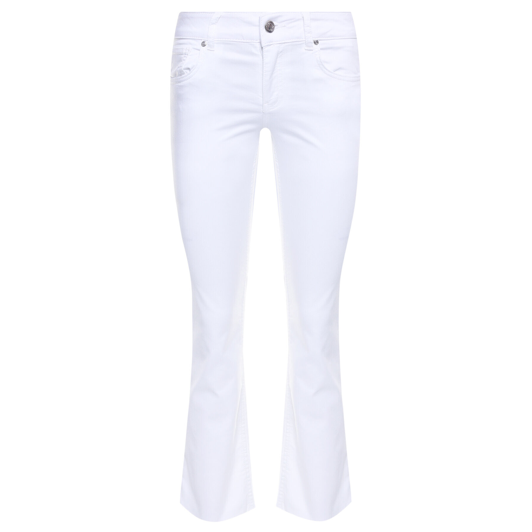 Silvian Heach Jeans hlače Bella PGP20304JE Bela Cropped Fit - Pepit.si