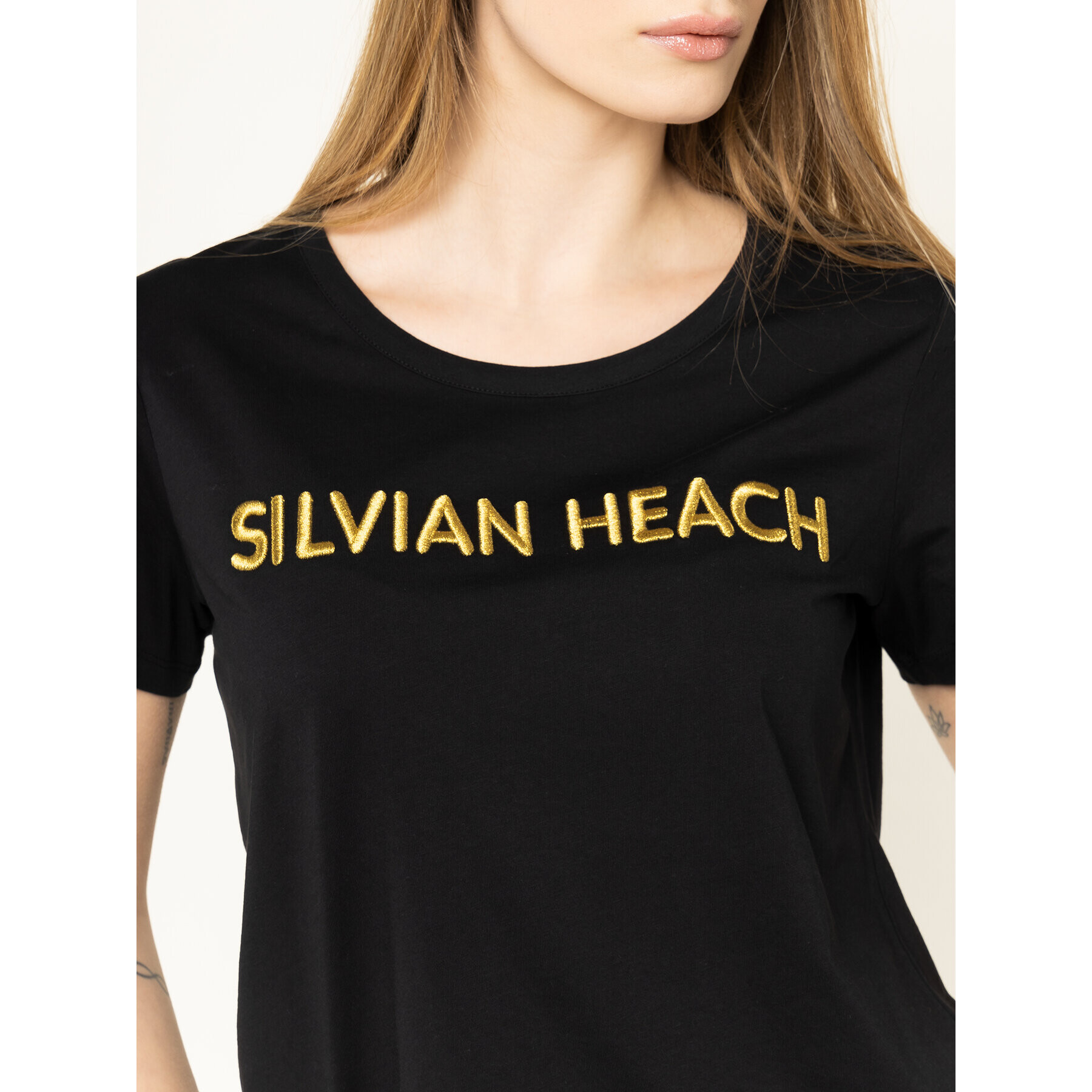 Silvian Heach Majica Sivingo PGP20675TS Črna Regular Fit - Pepit.si