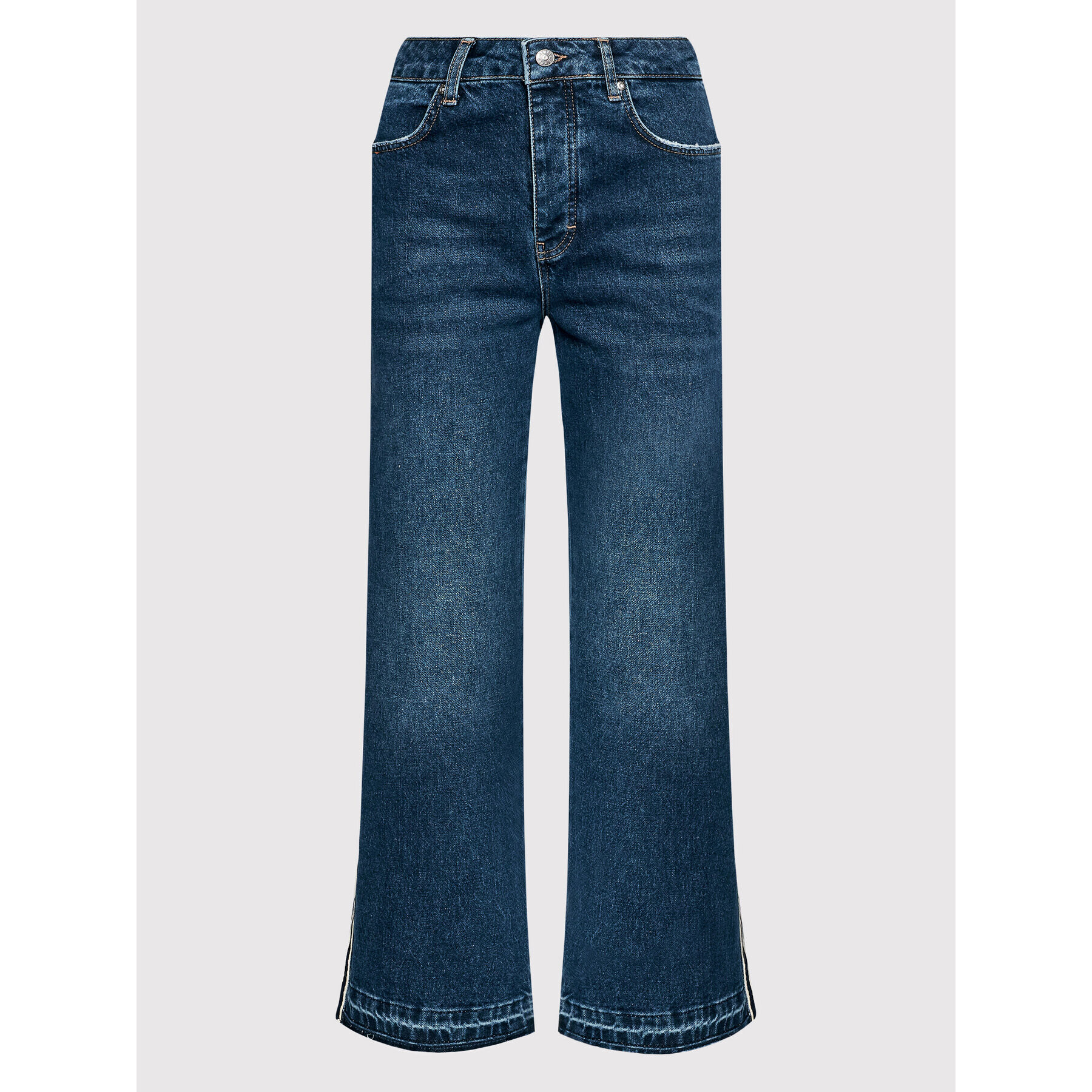 Simple Jeans hlače SPDJ005 Mornarsko modra Relaxed Fit - Pepit.si