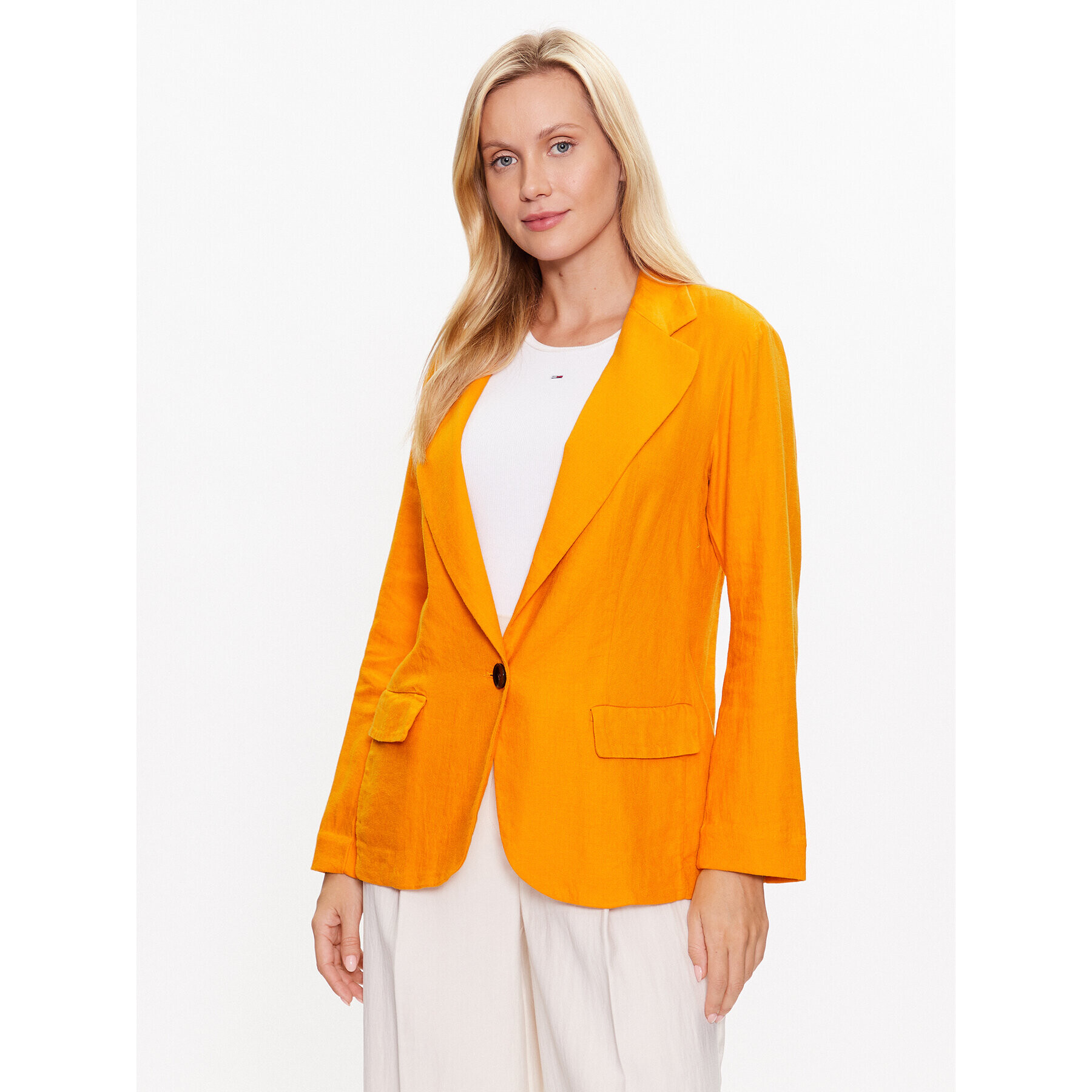 Sisley Prehodna jakna 284QLW019 Oranžna Regular Fit - Pepit.si