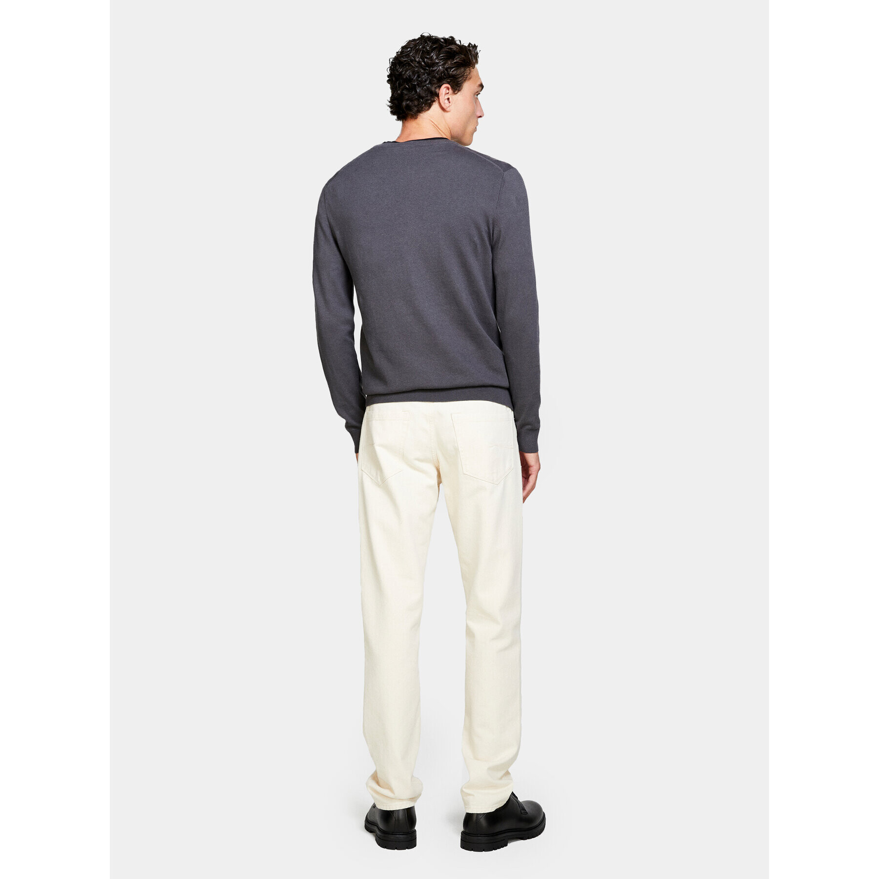 Sisley Pulover 10F2S1C78 Siva Slim Fit - Pepit.si