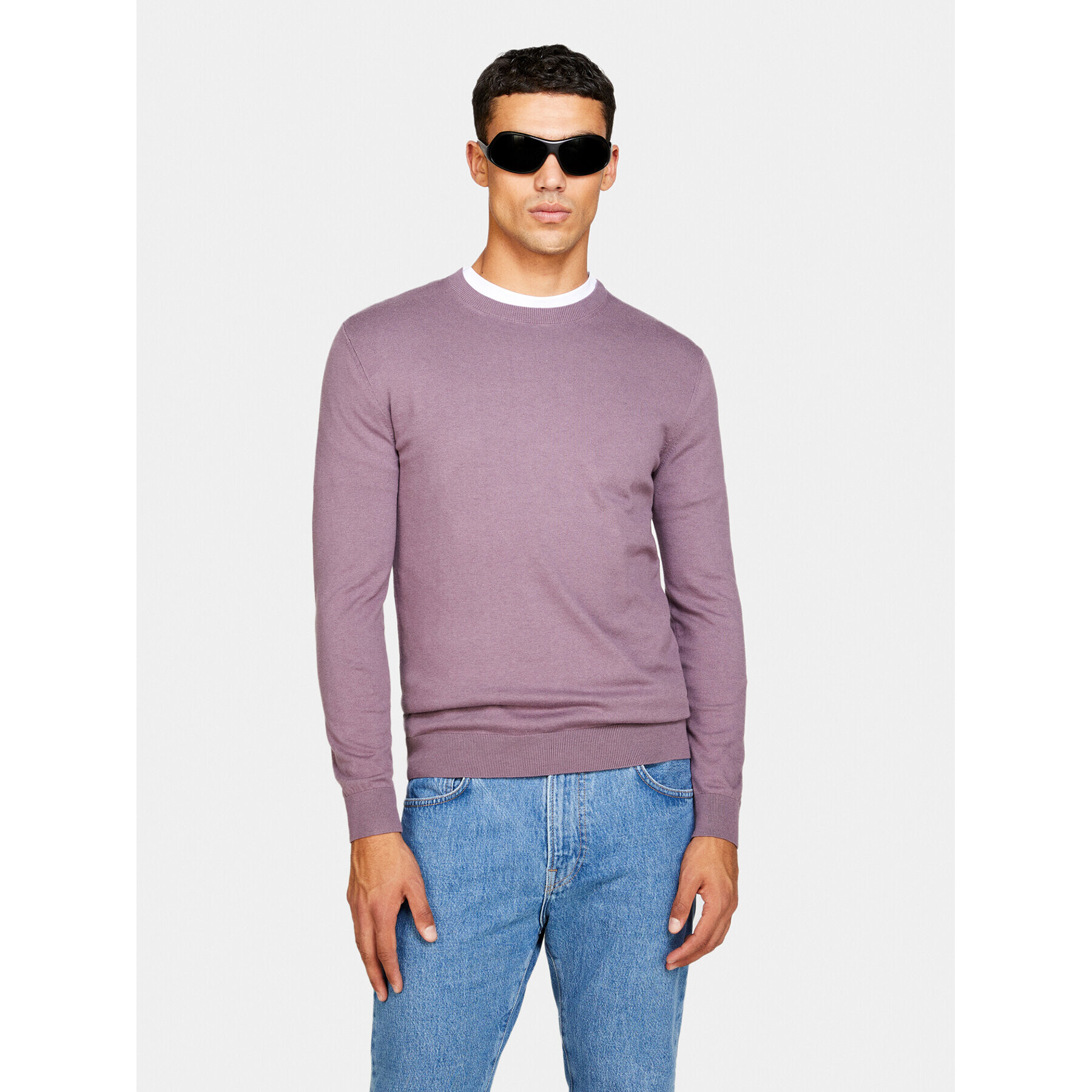 Sisley Pulover 10F2S1C78 Vijolična Slim Fit - Pepit.si