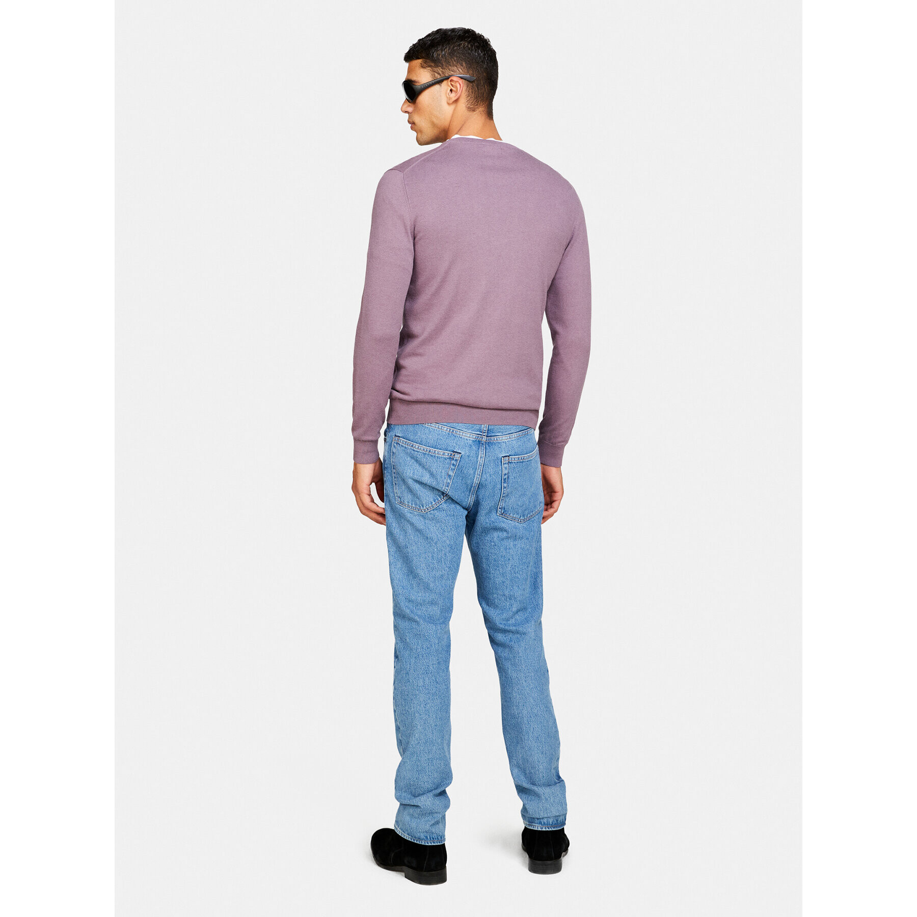 Sisley Pulover 10F2S1C78 Vijolična Slim Fit - Pepit.si