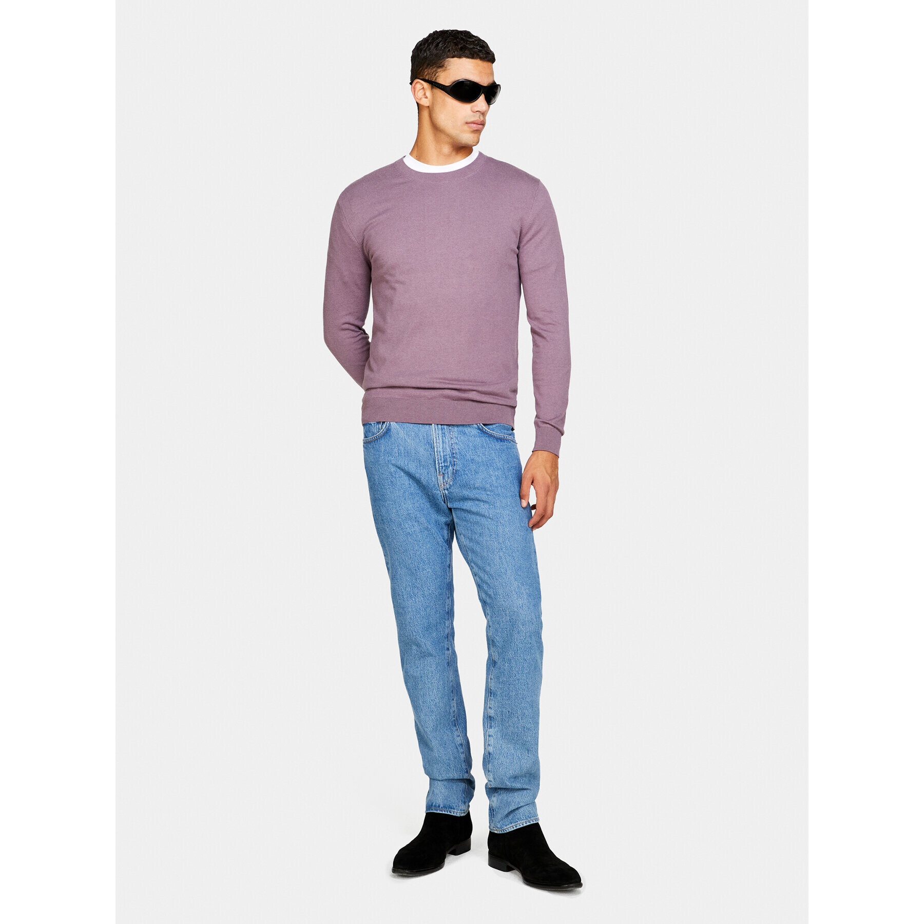 Sisley Pulover 10F2S1C78 Vijolična Slim Fit - Pepit.si