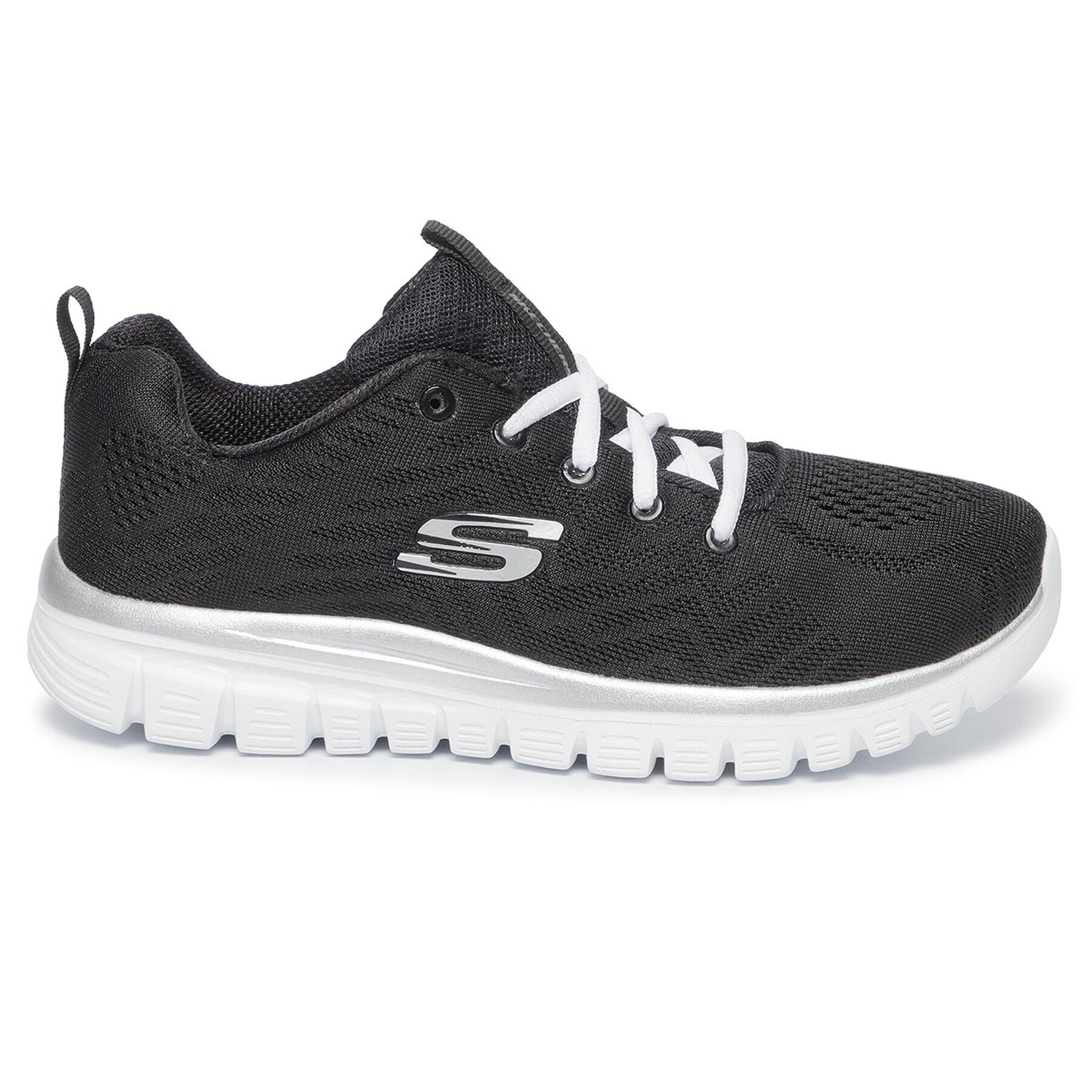 Skechers Čevlji Get Connected 12615/BKW Črna - Pepit.si