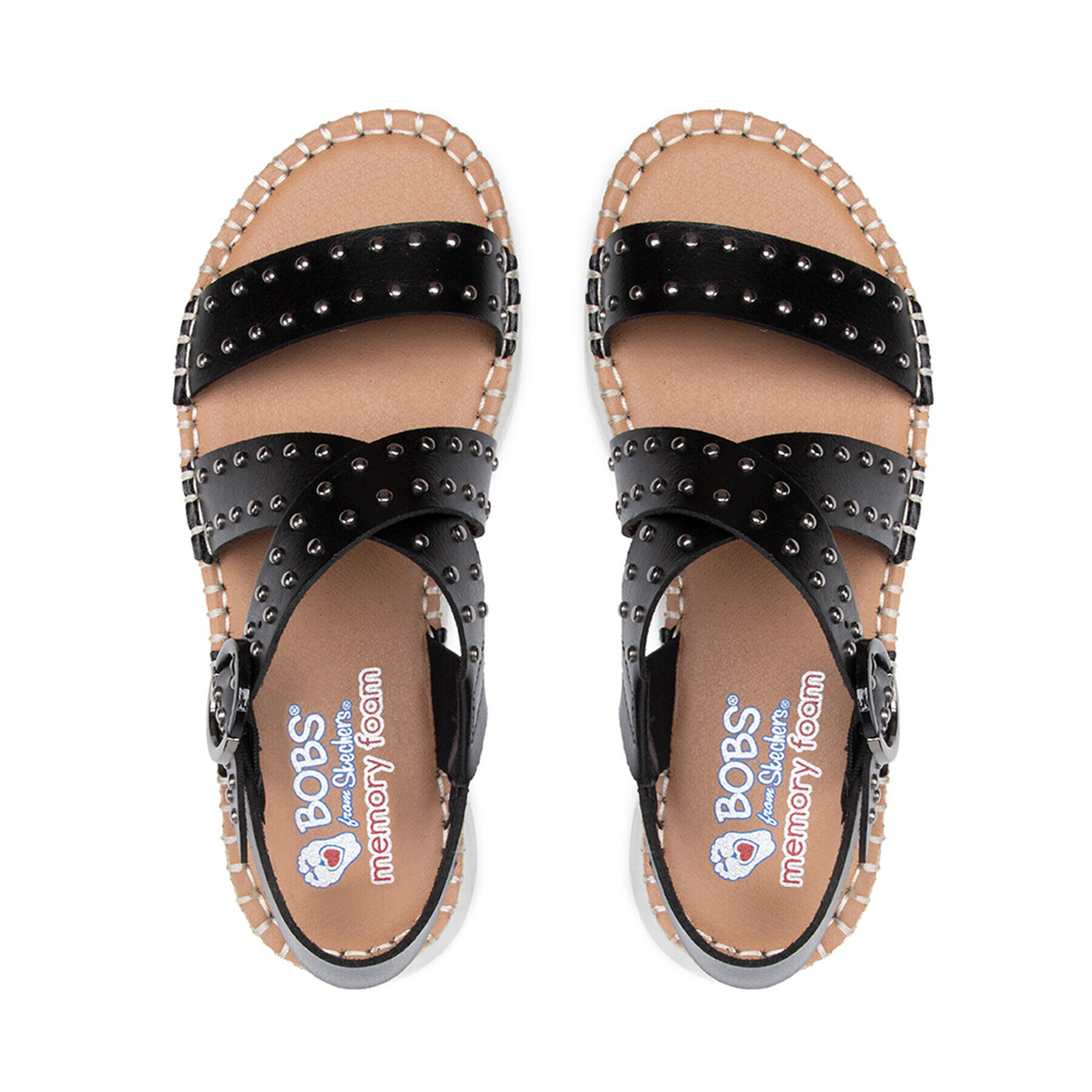 Skechers Espadrile BOBS Island Crush 113725/BLK Črna - Pepit.si