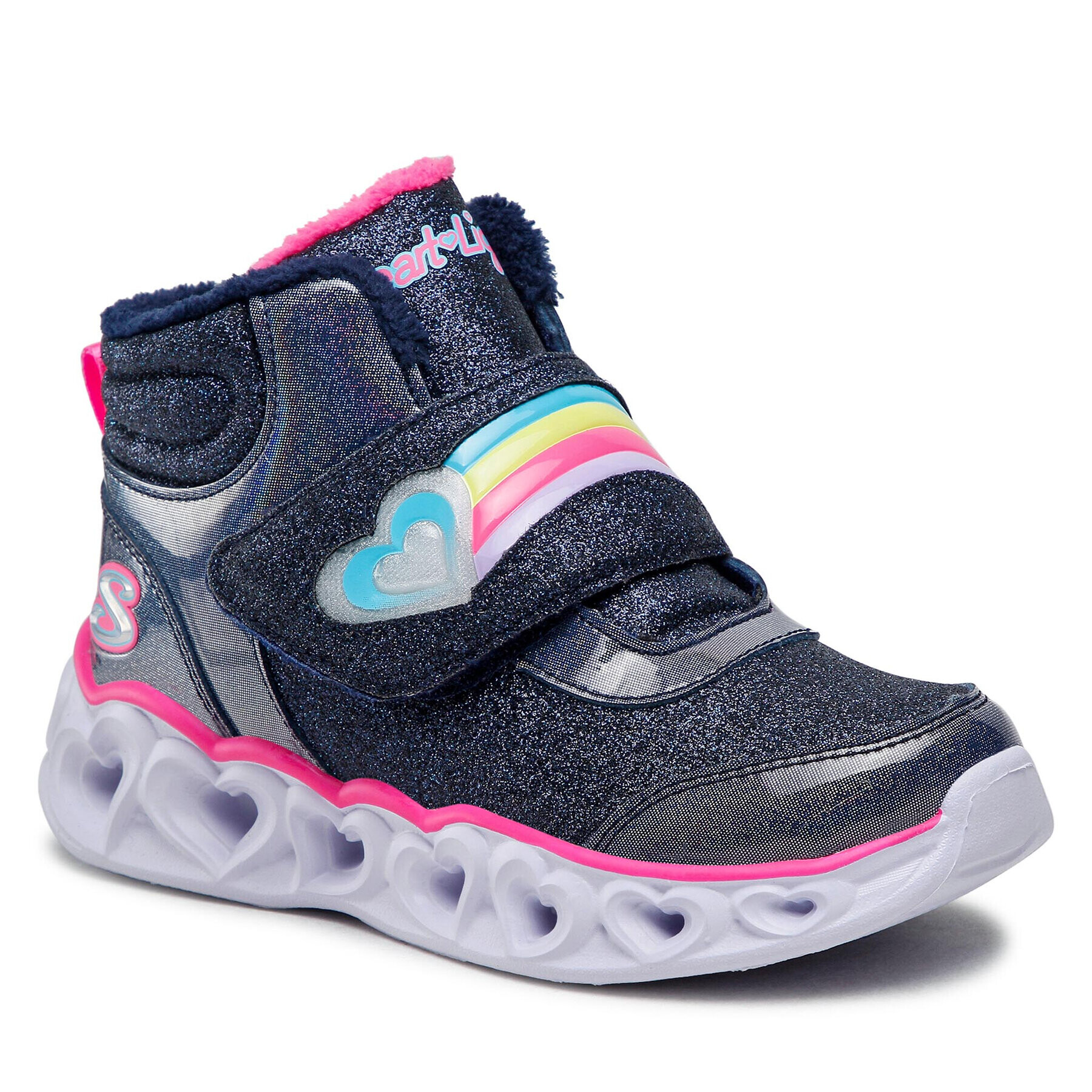 Skechers Gležnjarji Brilliant Rainbow 302669L/NVPK Mornarsko modra - Pepit.si