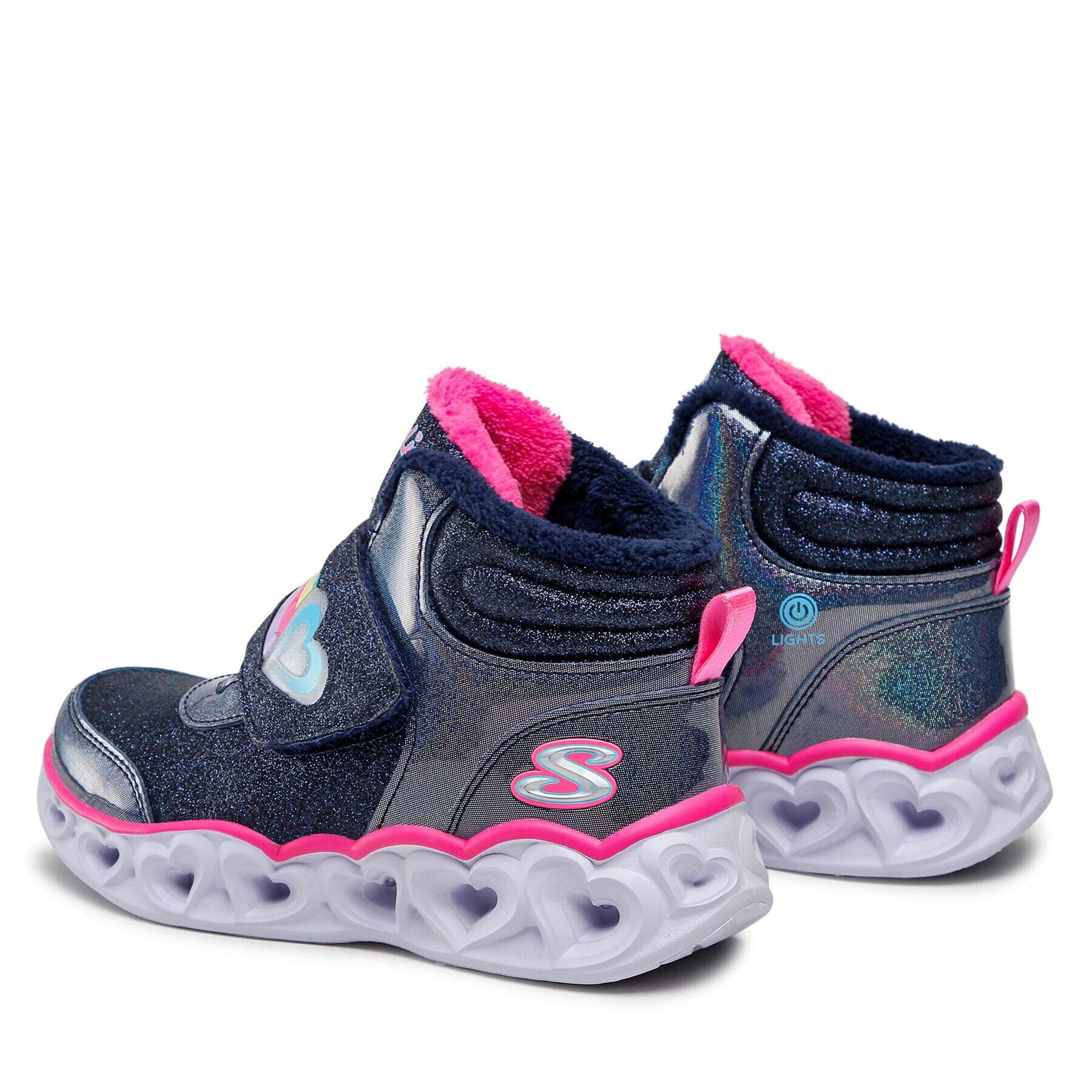 Skechers Gležnjarji Brilliant Rainbow 302669L/NVPK Mornarsko modra - Pepit.si