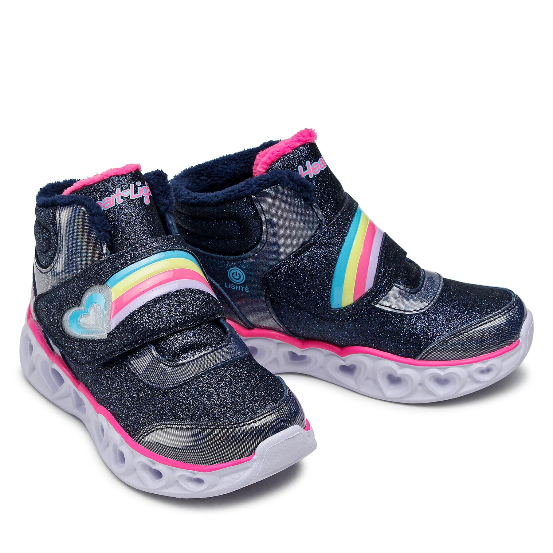 Skechers Gležnjarji Brilliant Rainbow 302669L/NVPK Mornarsko modra - Pepit.si