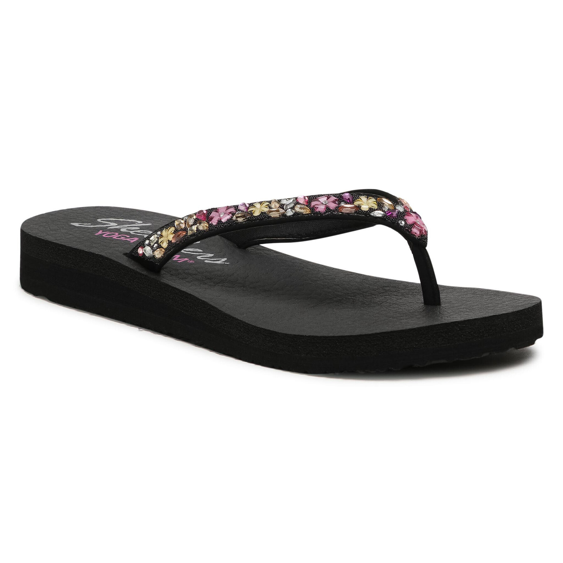 Skechers Japonke Daisy Garden 119153/BKMT Črna - Pepit.si