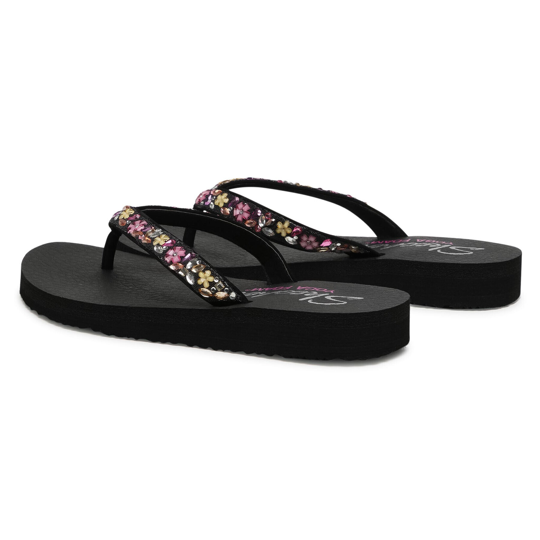 Skechers Japonke Daisy Garden 119153/BKMT Črna - Pepit.si