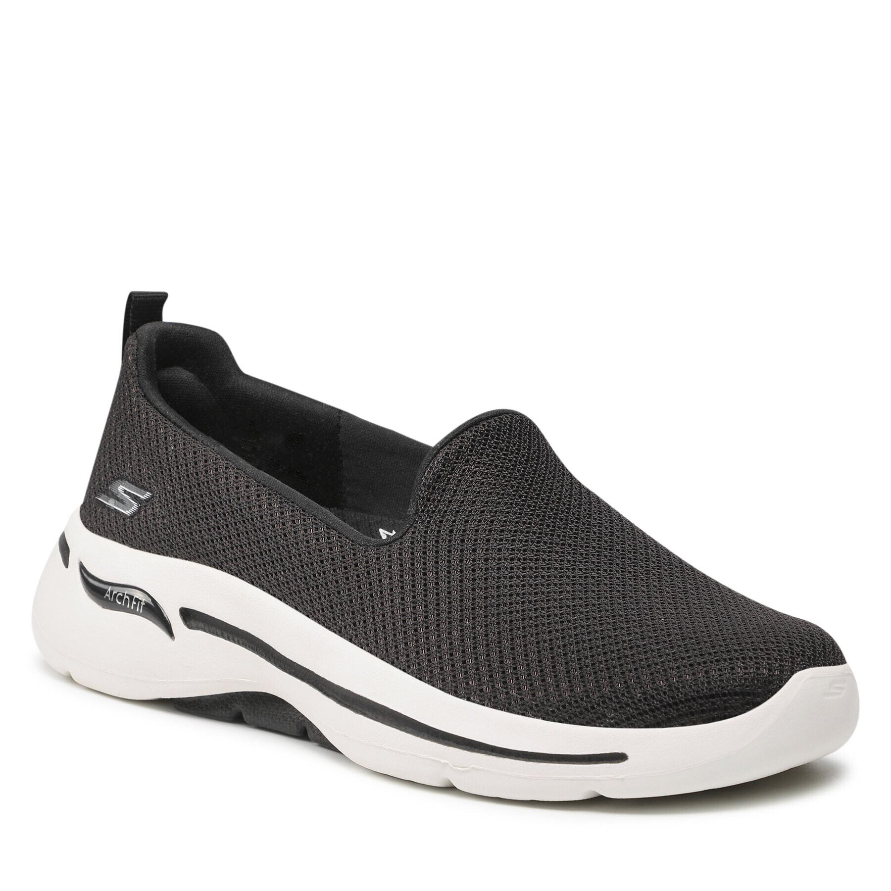 Skechers Nizki čevlji Go Walk Arch Fit 124401/BKW Črna - Pepit.si