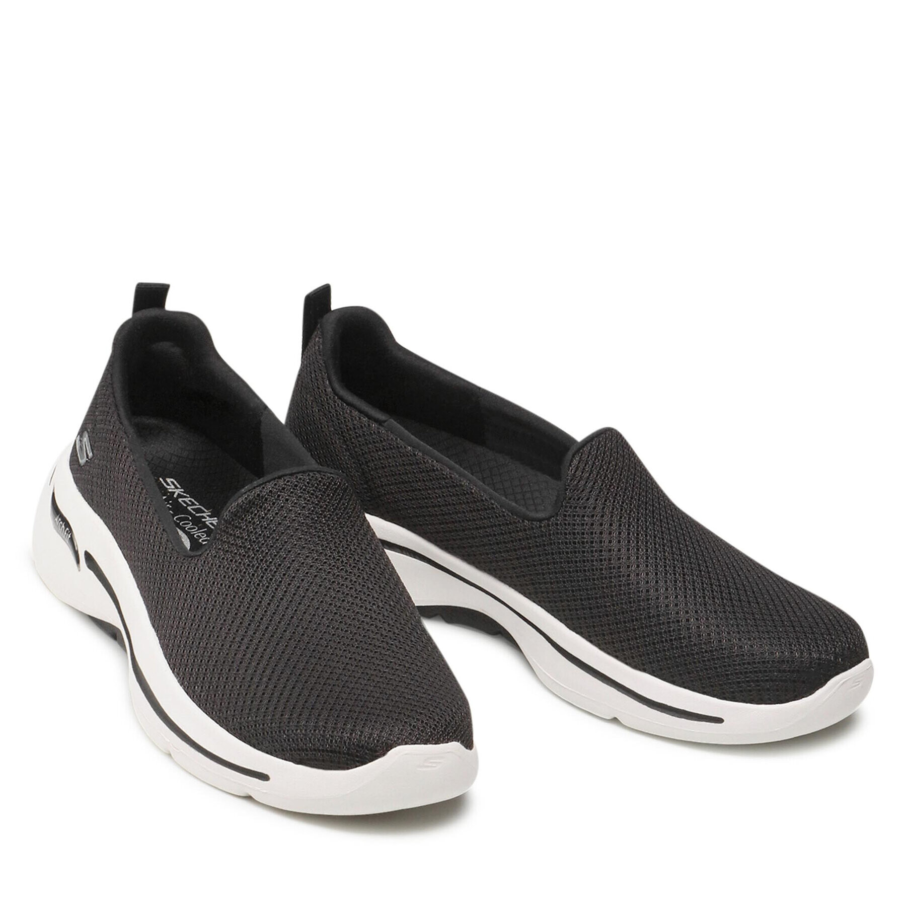 Skechers Nizki čevlji Go Walk Arch Fit 124401/BKW Črna - Pepit.si