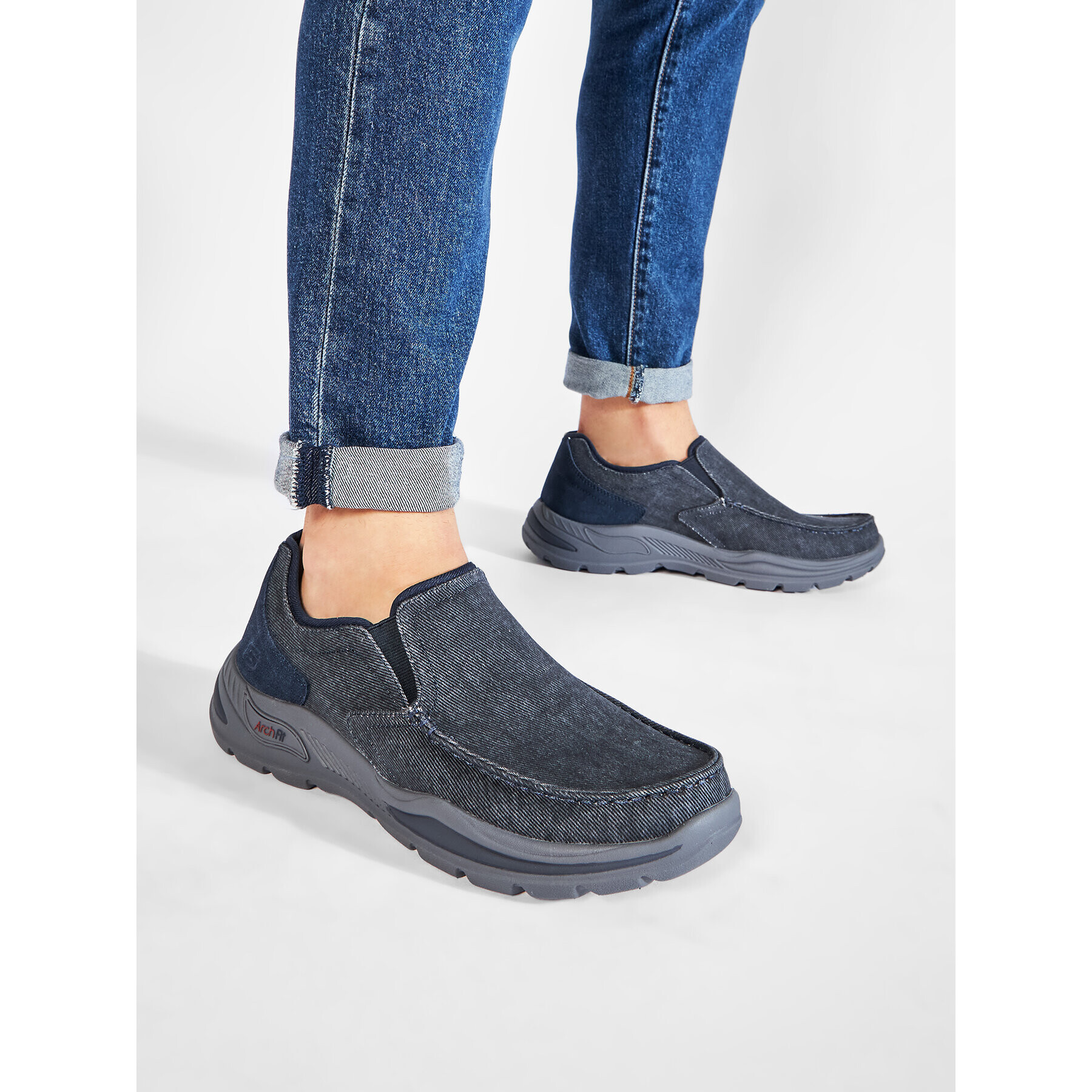 Skechers Nizki čevlji Rolens 204178/NVY Mornarsko modra - Pepit.si