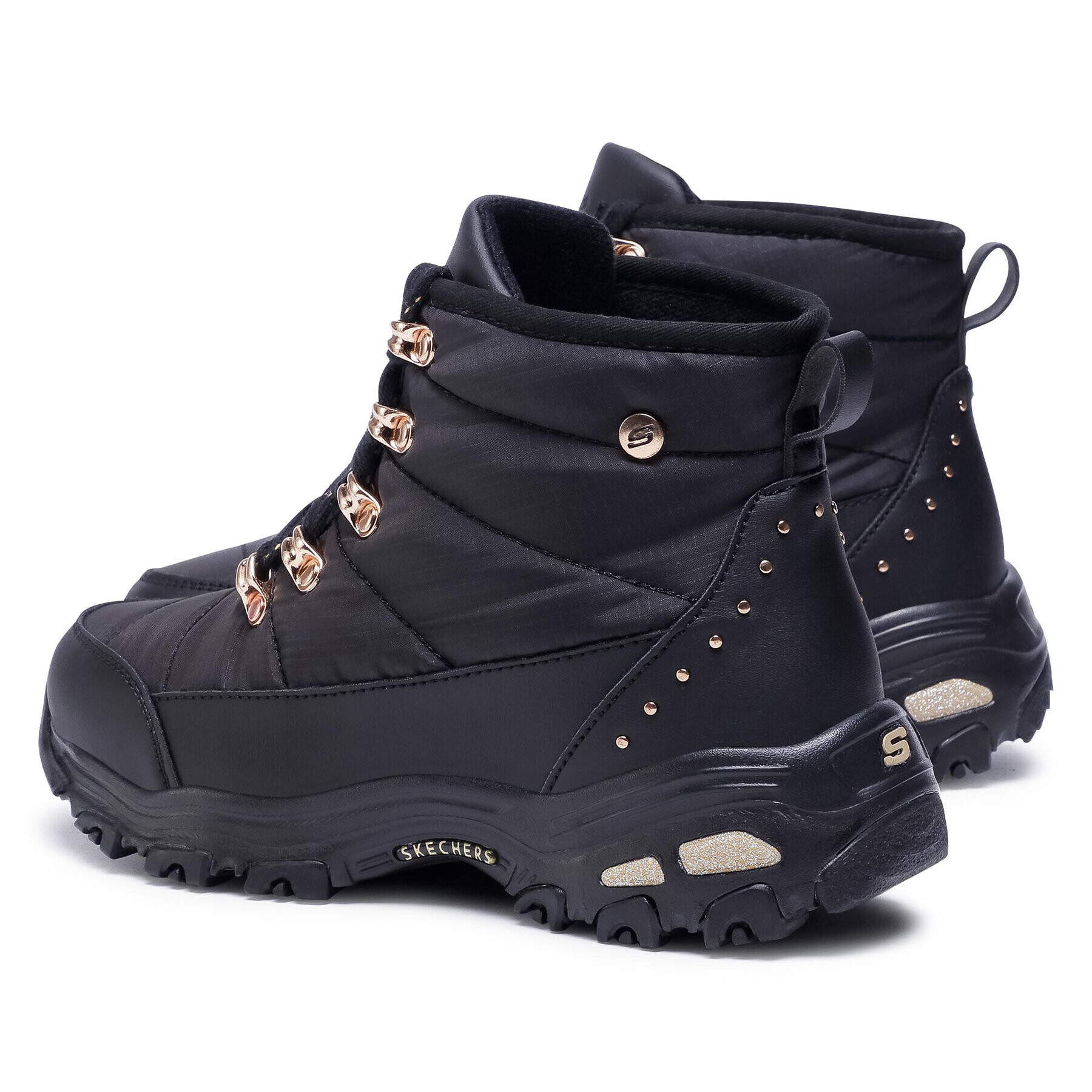 Skechers Pohodni čevlji Weekender Puffer 167088/BKGD Črna - Pepit.si