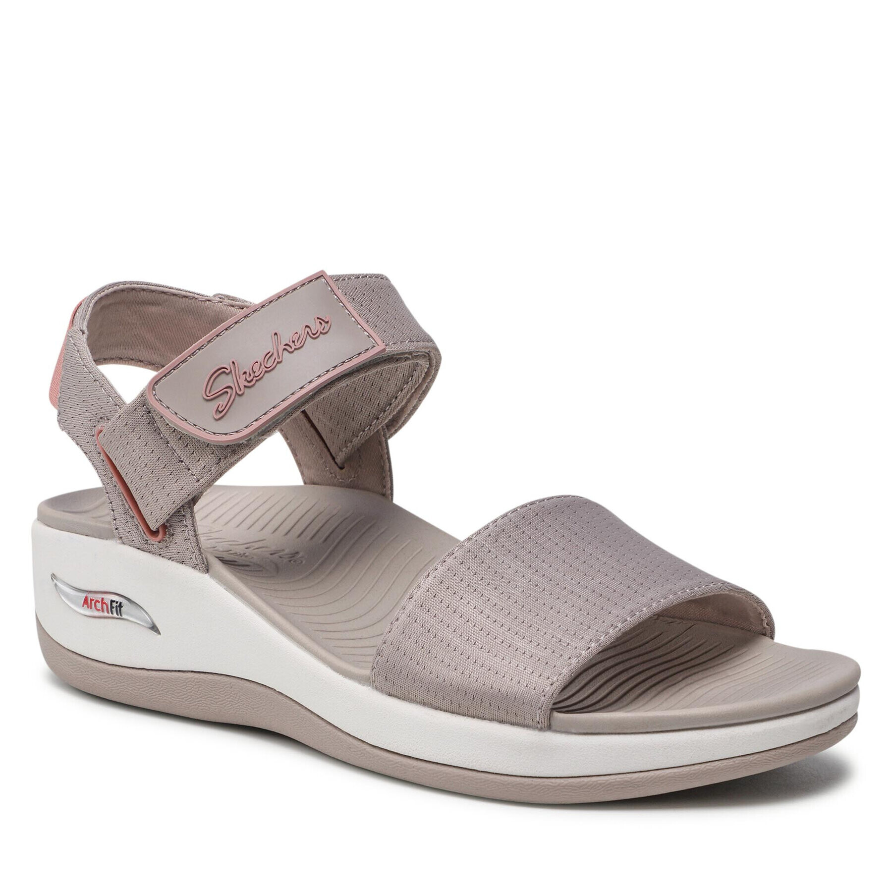 Skechers Sandali Arch Fit Sunshine 163310/TPPK Siva - Pepit.si