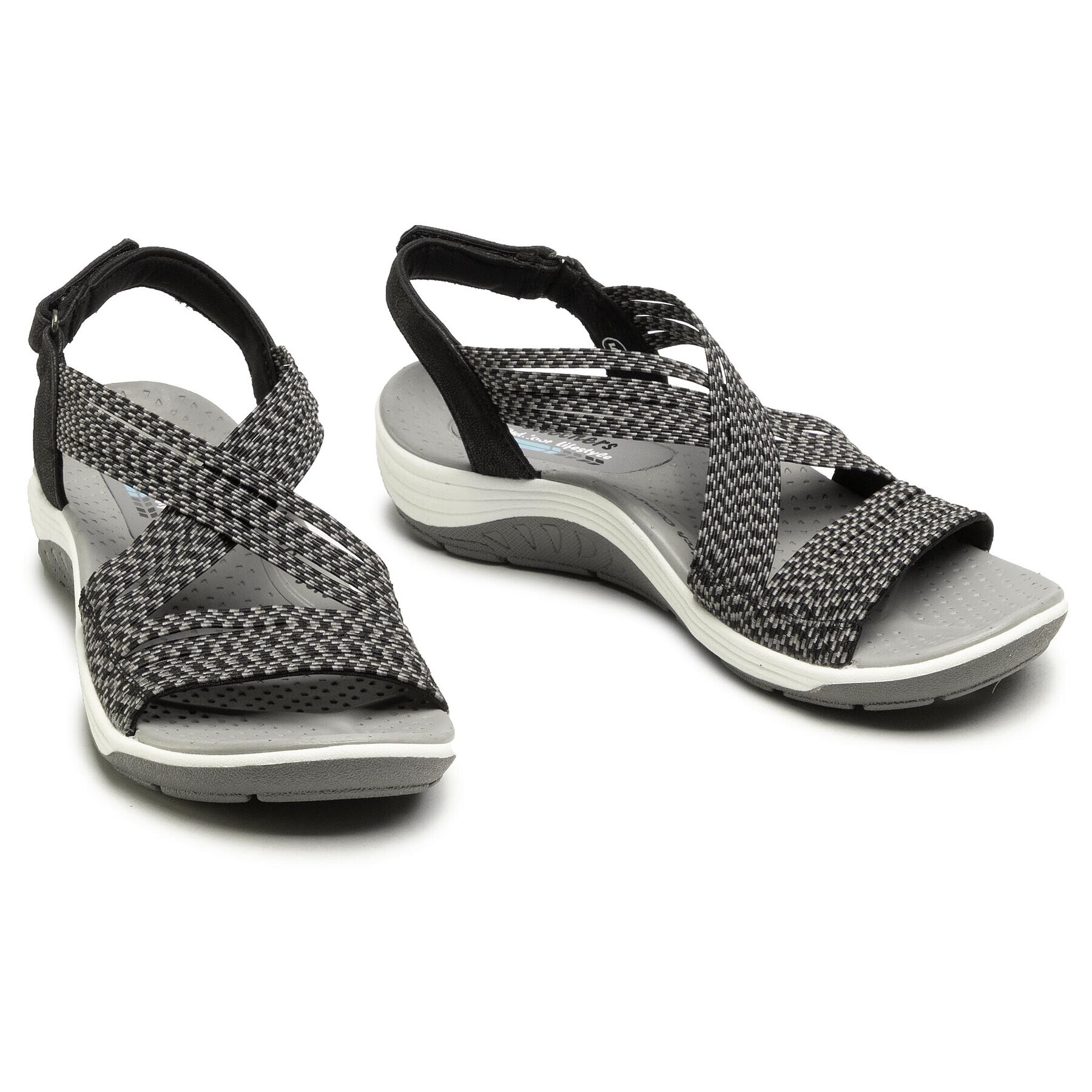 Skechers Sandali Oh Snap! 163052/BLK Črna - Pepit.si