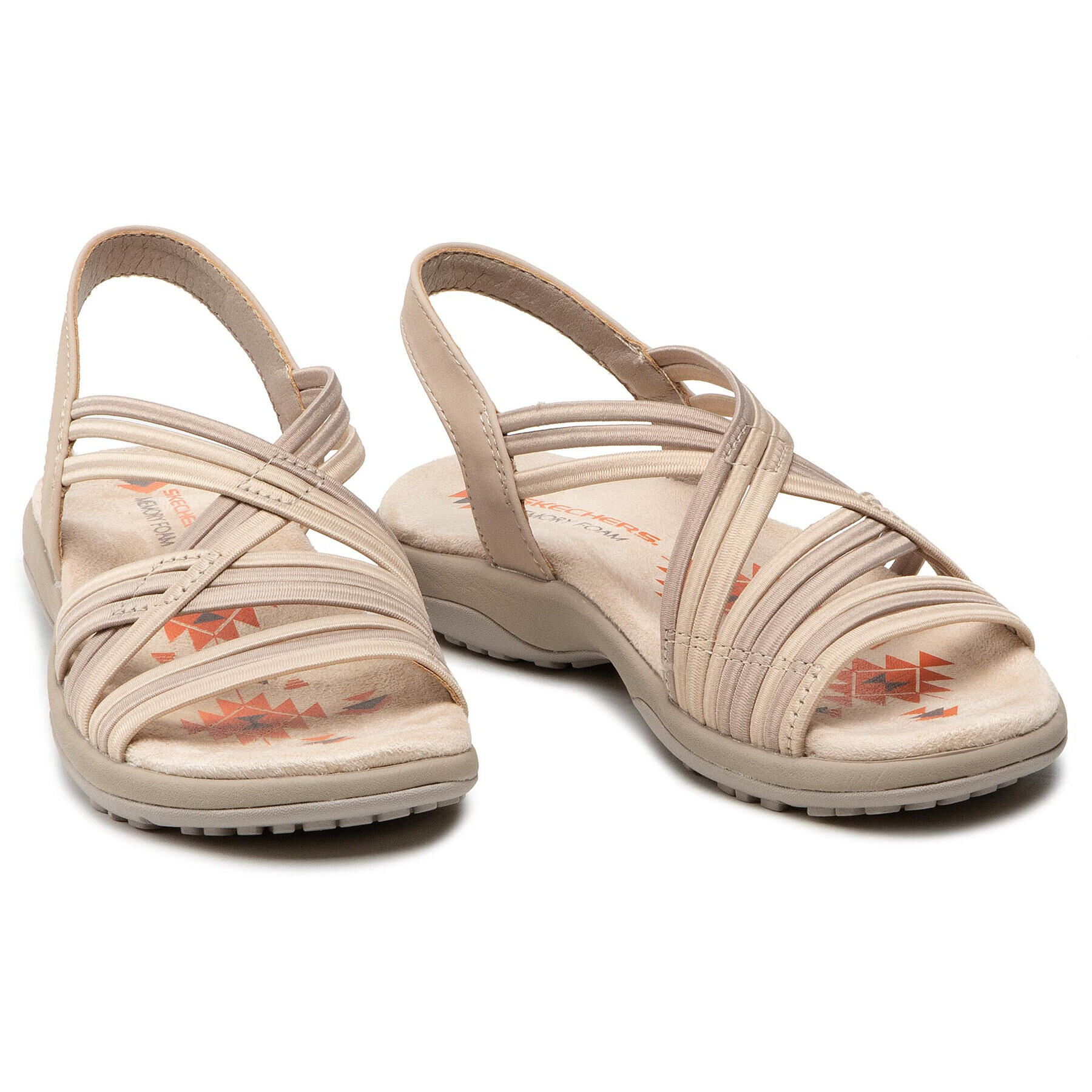 Skechers Sandali Simply Stretch 163023/NTTP Bež - Pepit.si