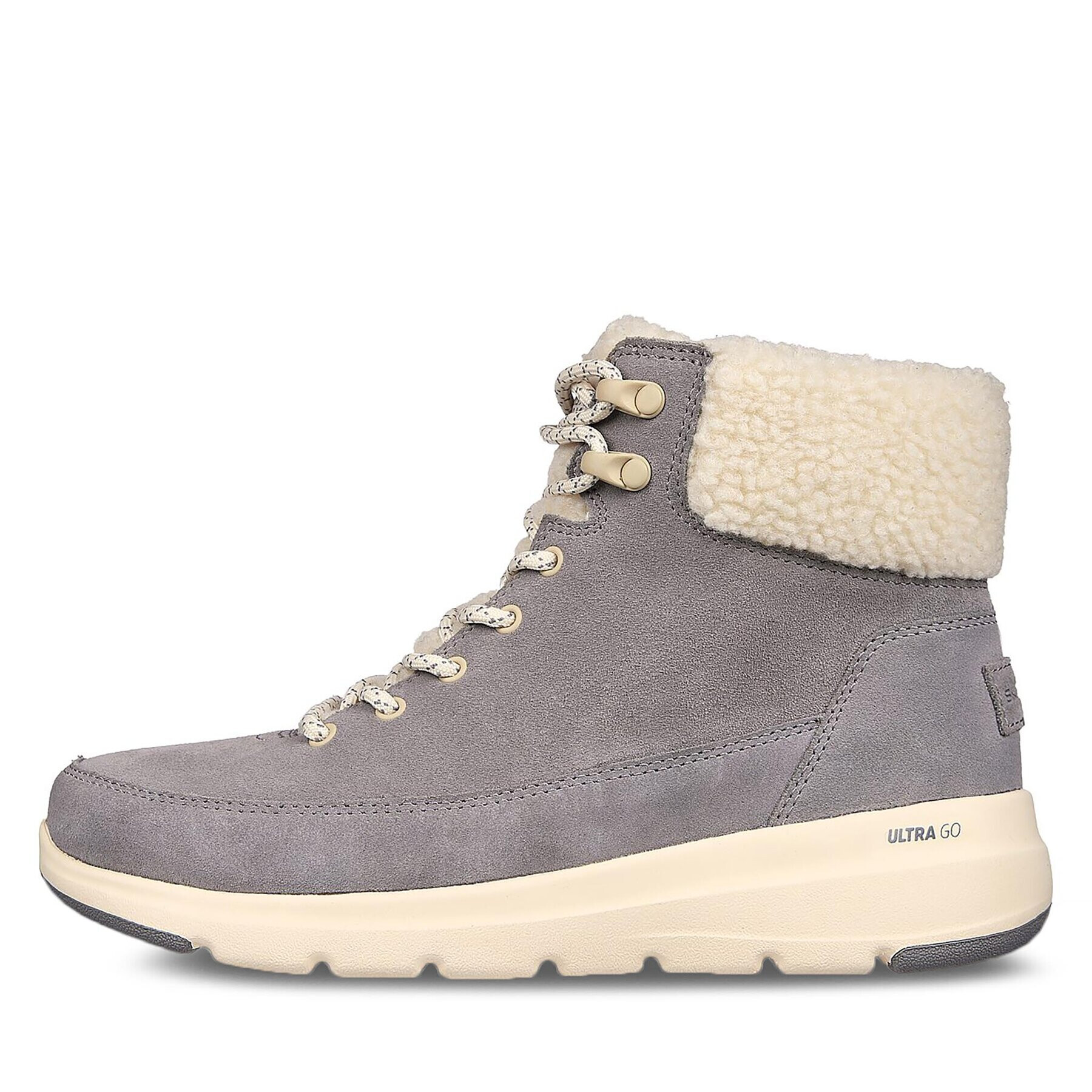 Skechers Škornji Glacial Ultra Woodlands 16677/GRY Siva - Pepit.si