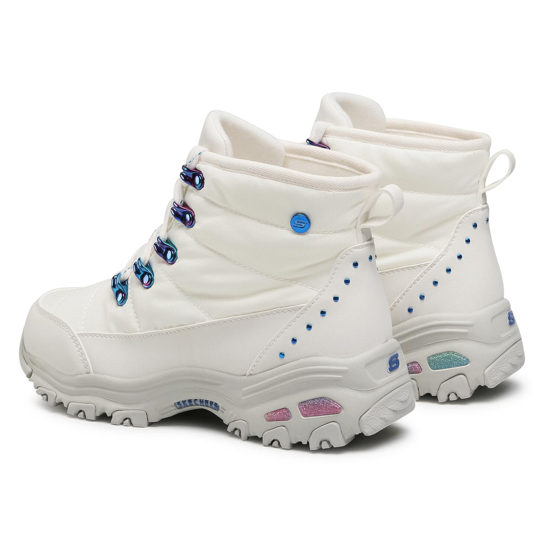 Skechers Škornji za sneg Weekender Puffer 167088/WMLT Bela - Pepit.si