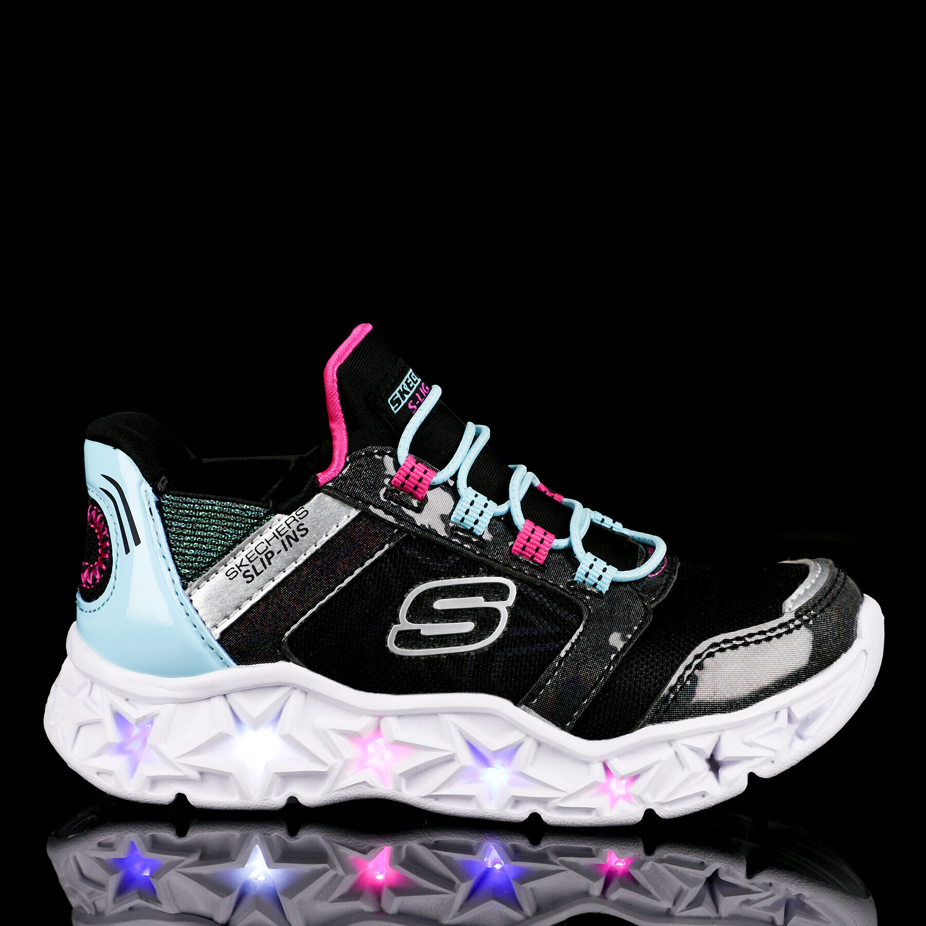 Skechers Superge Bright Cosmic 303701L/BKMT Črna - Pepit.si