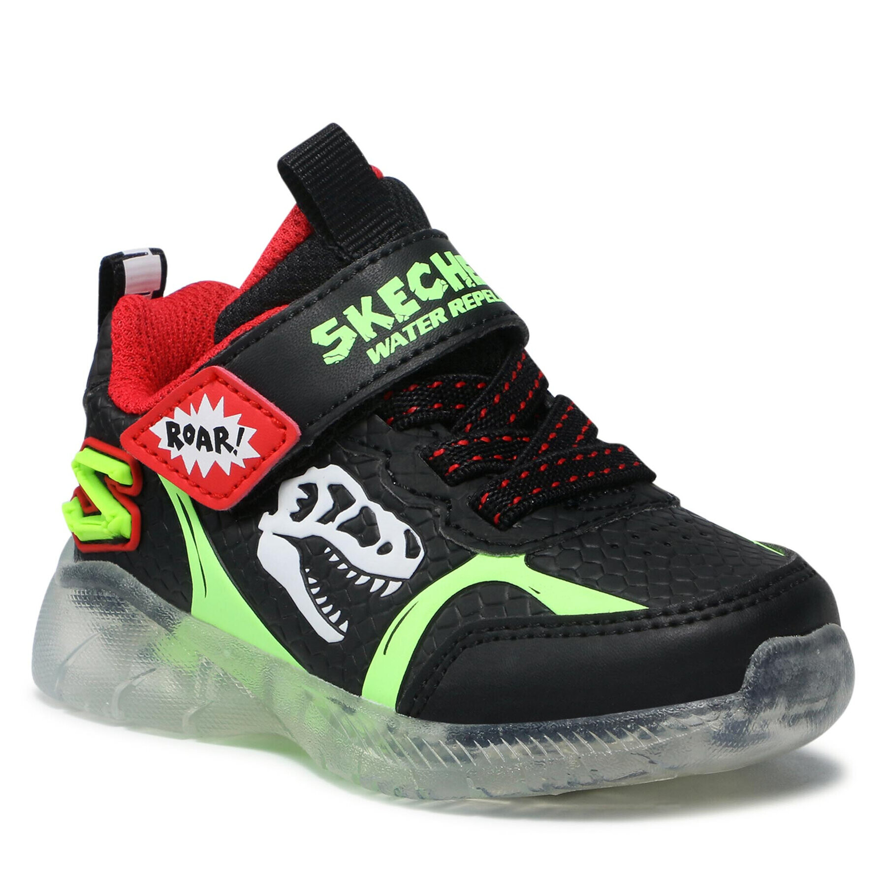 Skechers Superge Dino-Glow 401521N/BKLM Črna - Pepit.si