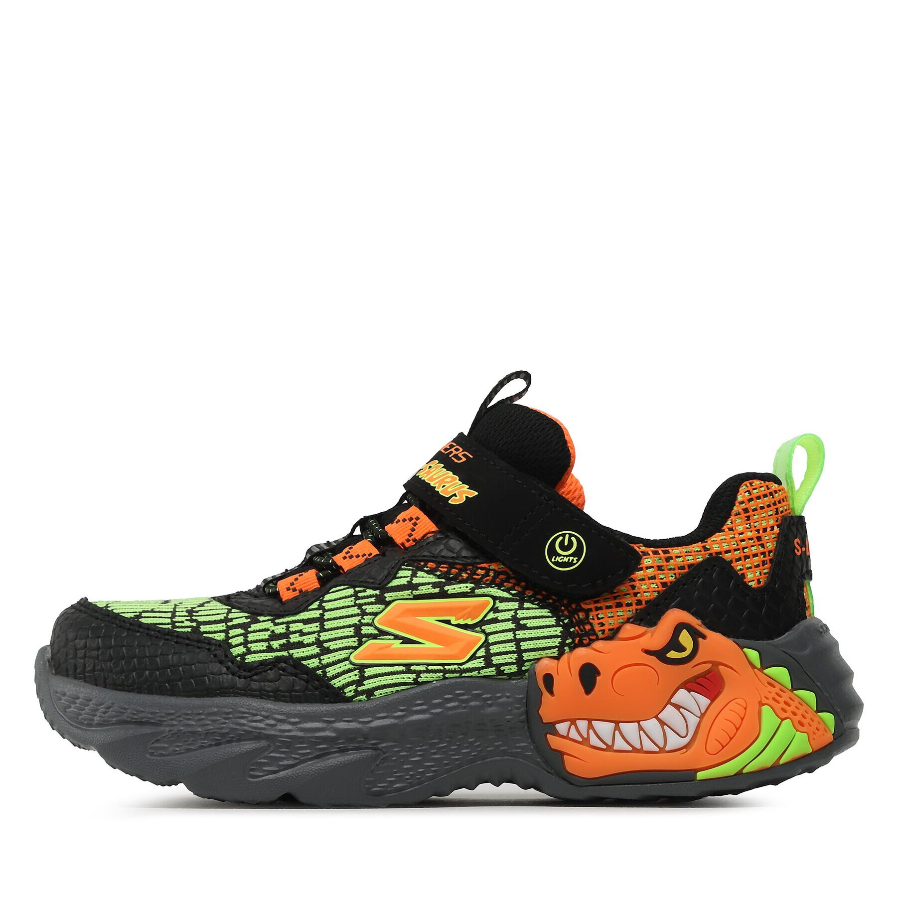 Skechers Superge Dino Lights 400615L/BKOR Črna - Pepit.si